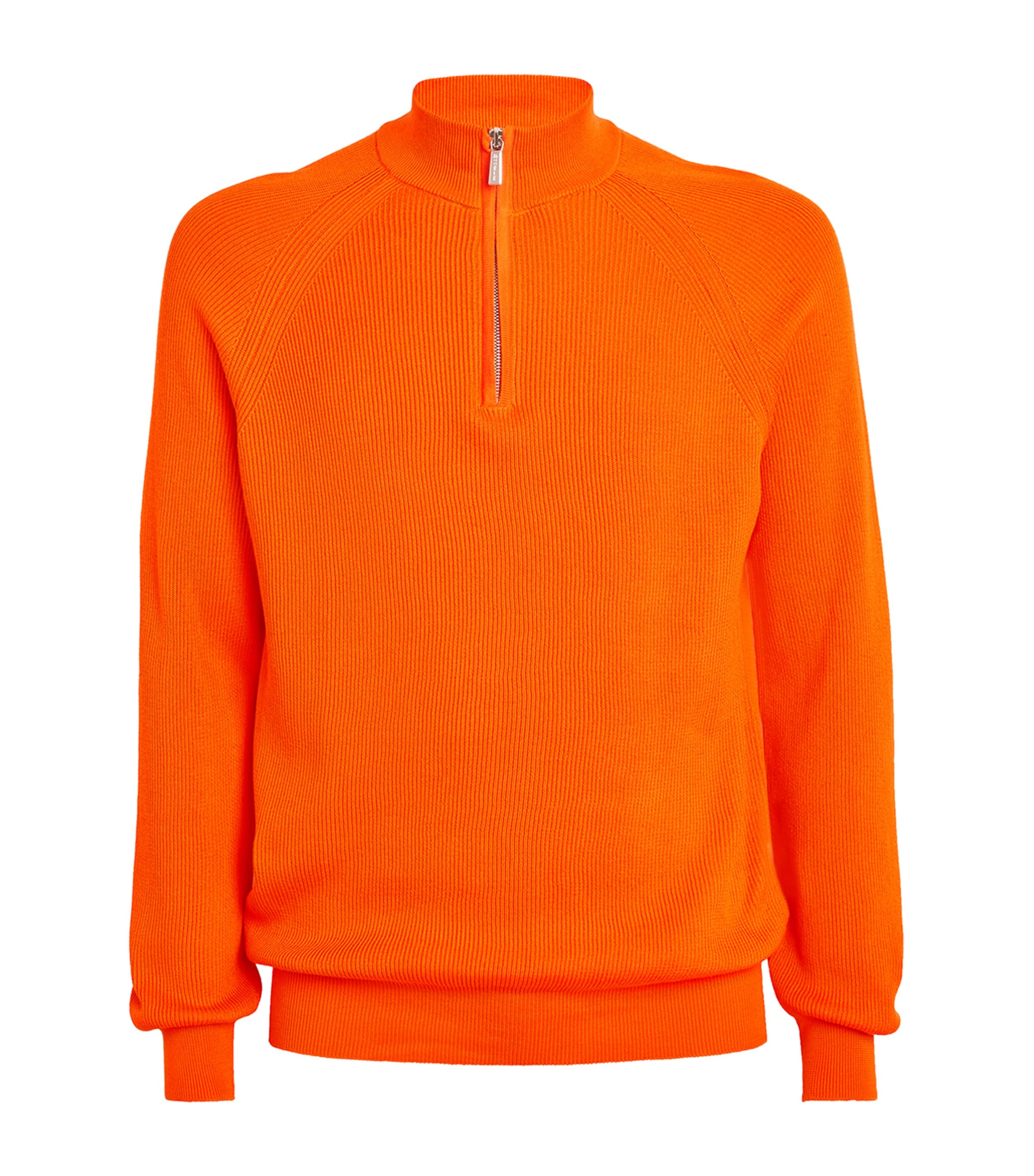 Moorer Cotton Quarter-zip Sweater In Red
