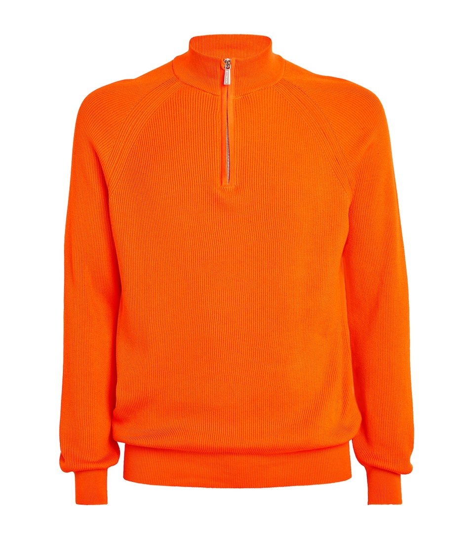 Cotton Quarter-Zip Sweater