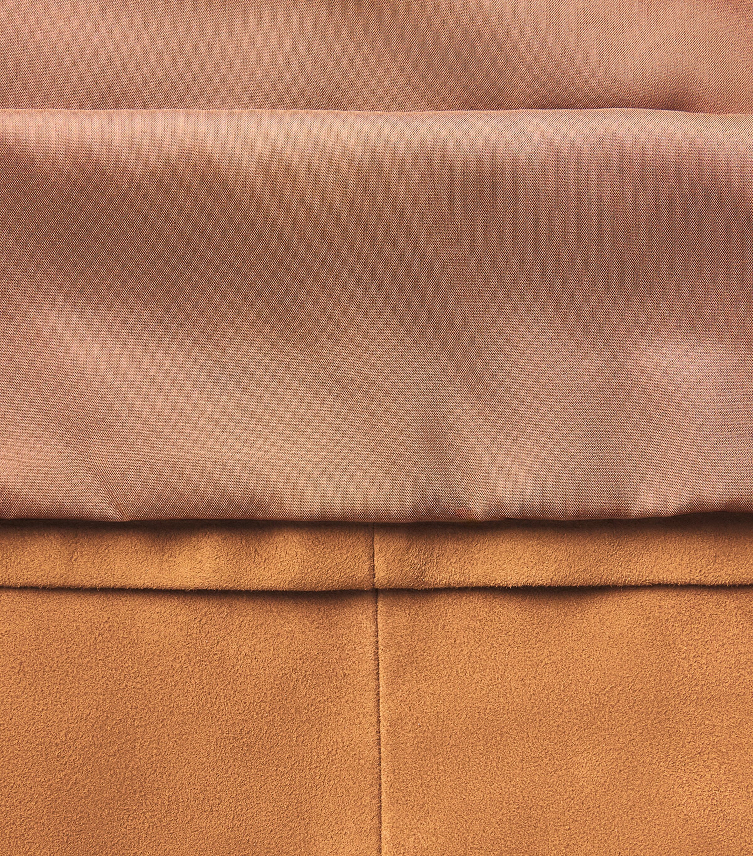 Arma Womens Lamb Suede Melody Mini Skirt Whiskey Image 6