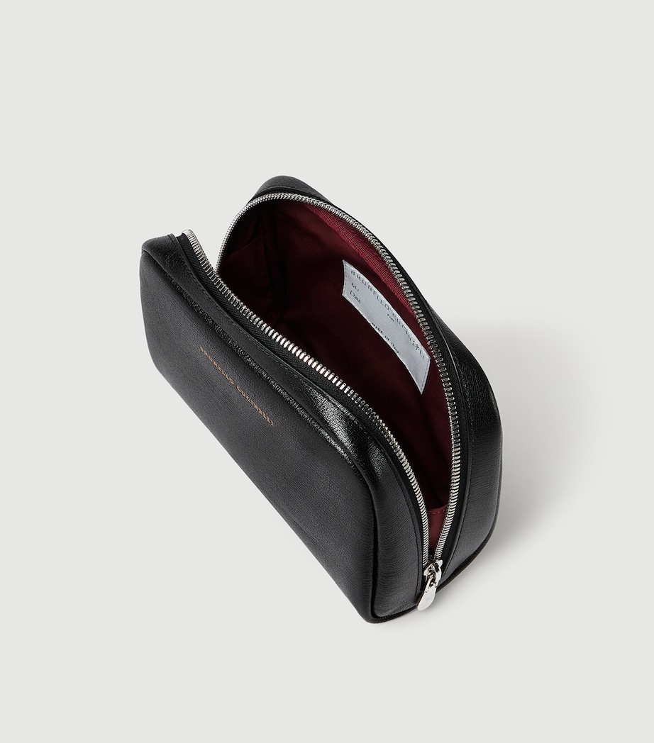 Brunello Cucinelli Leather Logo Zip-Up Case Image 4