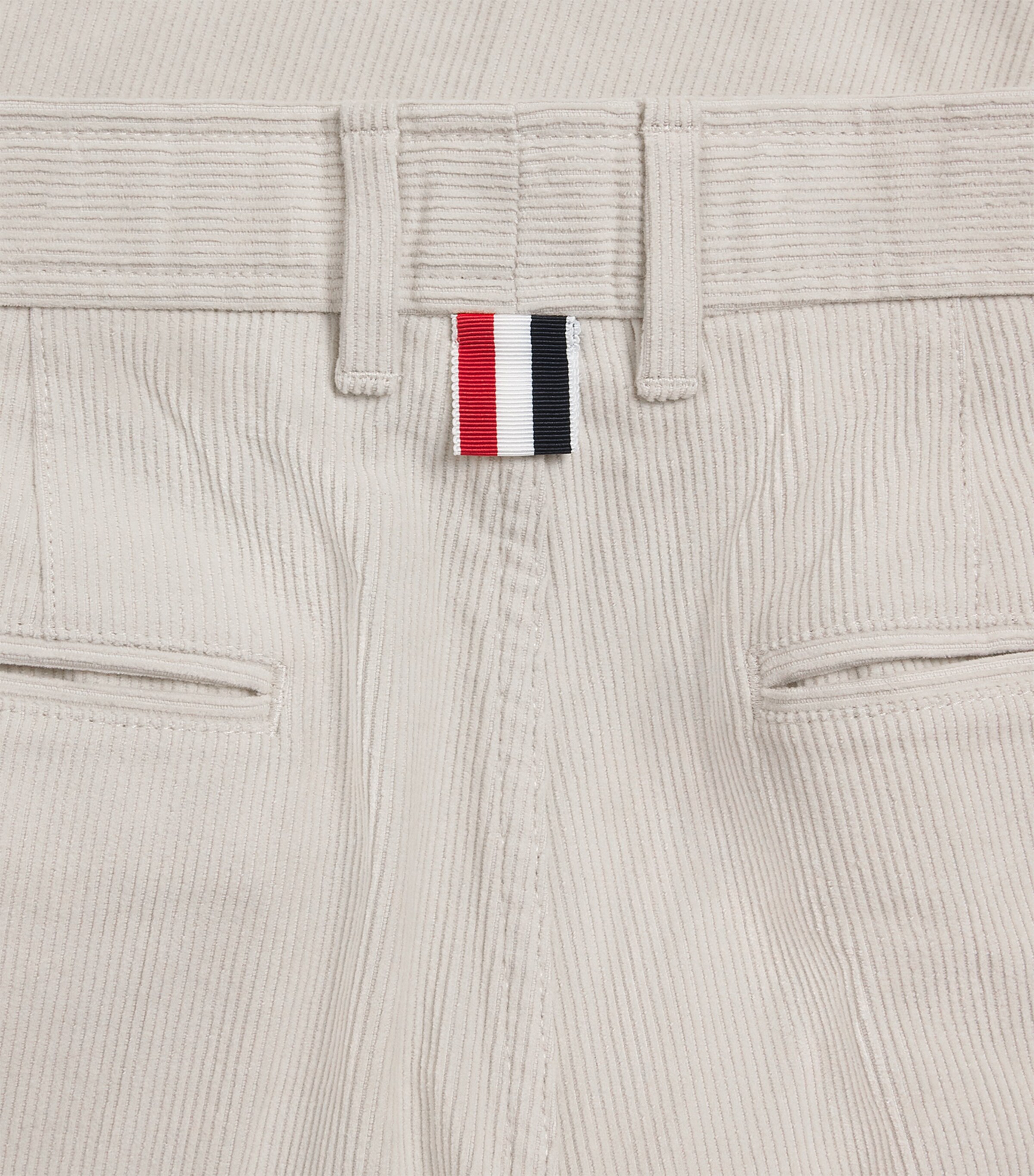 Thom Browne Mens Corduroy Tapered Chinos Natural White Image 6