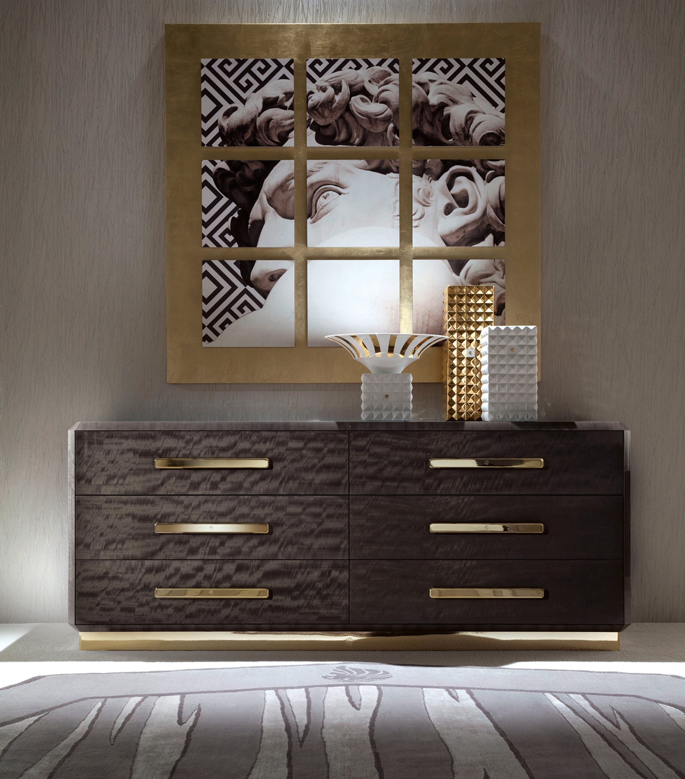 Infinity Dressing Table MAHOGANY AND GOLD Image 2