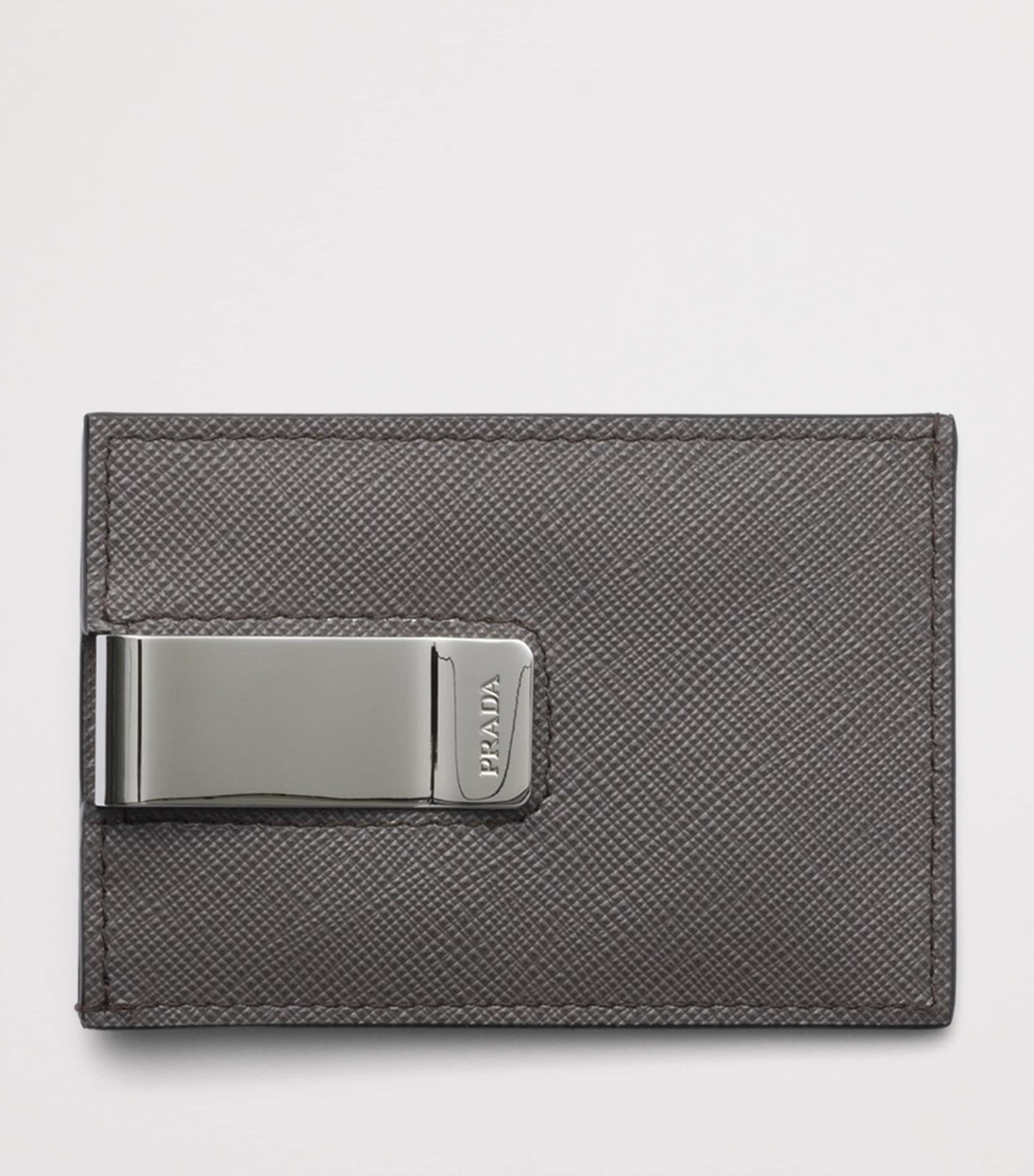 小物 PRADA SAFFIANO CLIP LEATHER WALLET Saffiano Prada Clip Wallet Navy blue Leather ref.928313