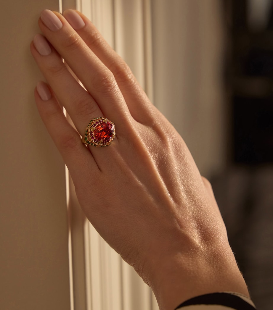 Yellow Gold, Garnet, Tsavorite and Ruby Masai Mara Inside Africa Ring YELLOW GOLD Image 2