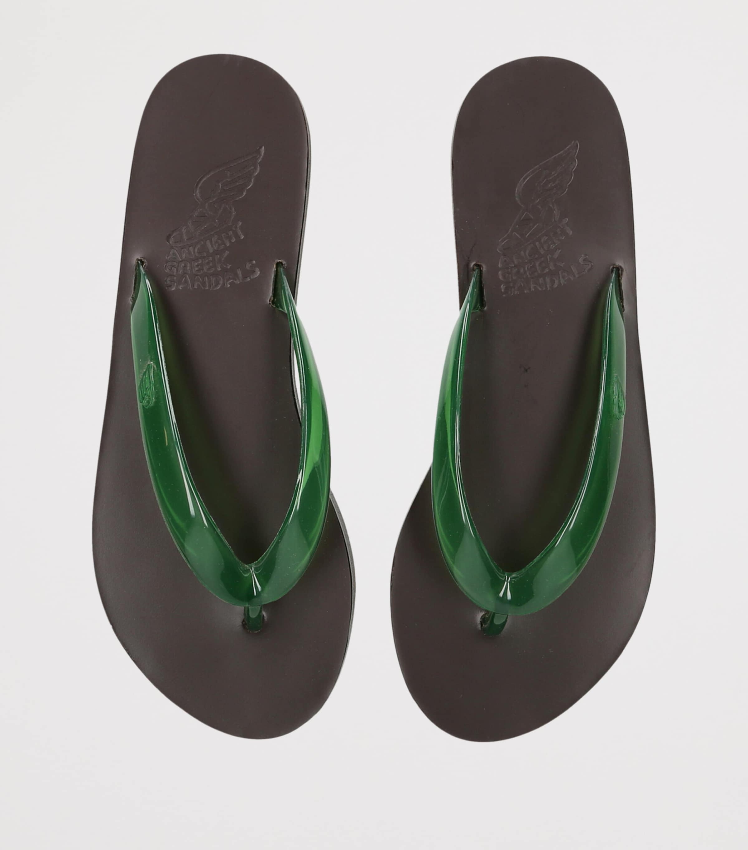 Ancient Greek Sandals Jelly Saionara Flip Flops Green Comb Image 4