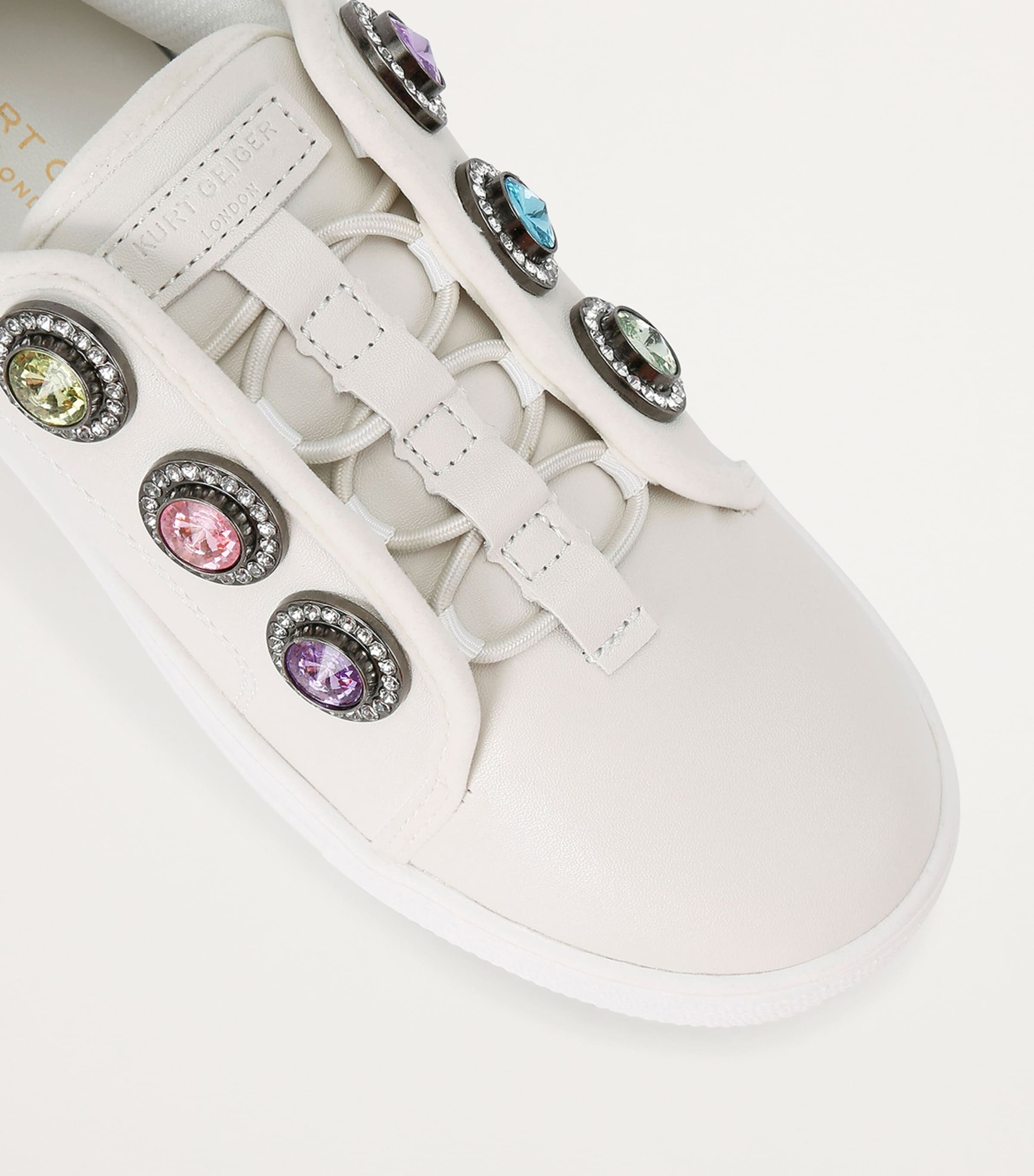Kurt Geiger London Leather Mini Laney Octavia Sneakers Bone Image 3