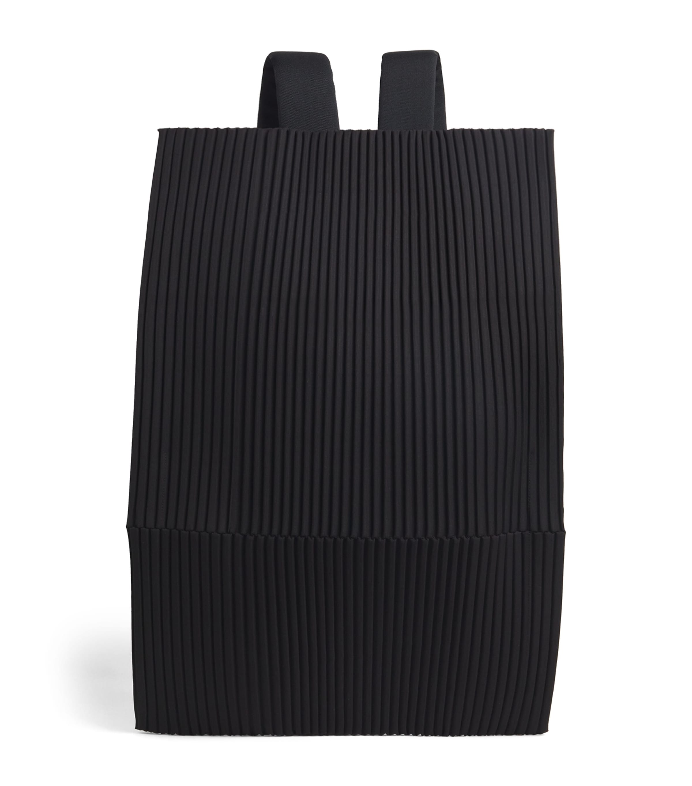 Issey Miyake Pleated Backpack In Black