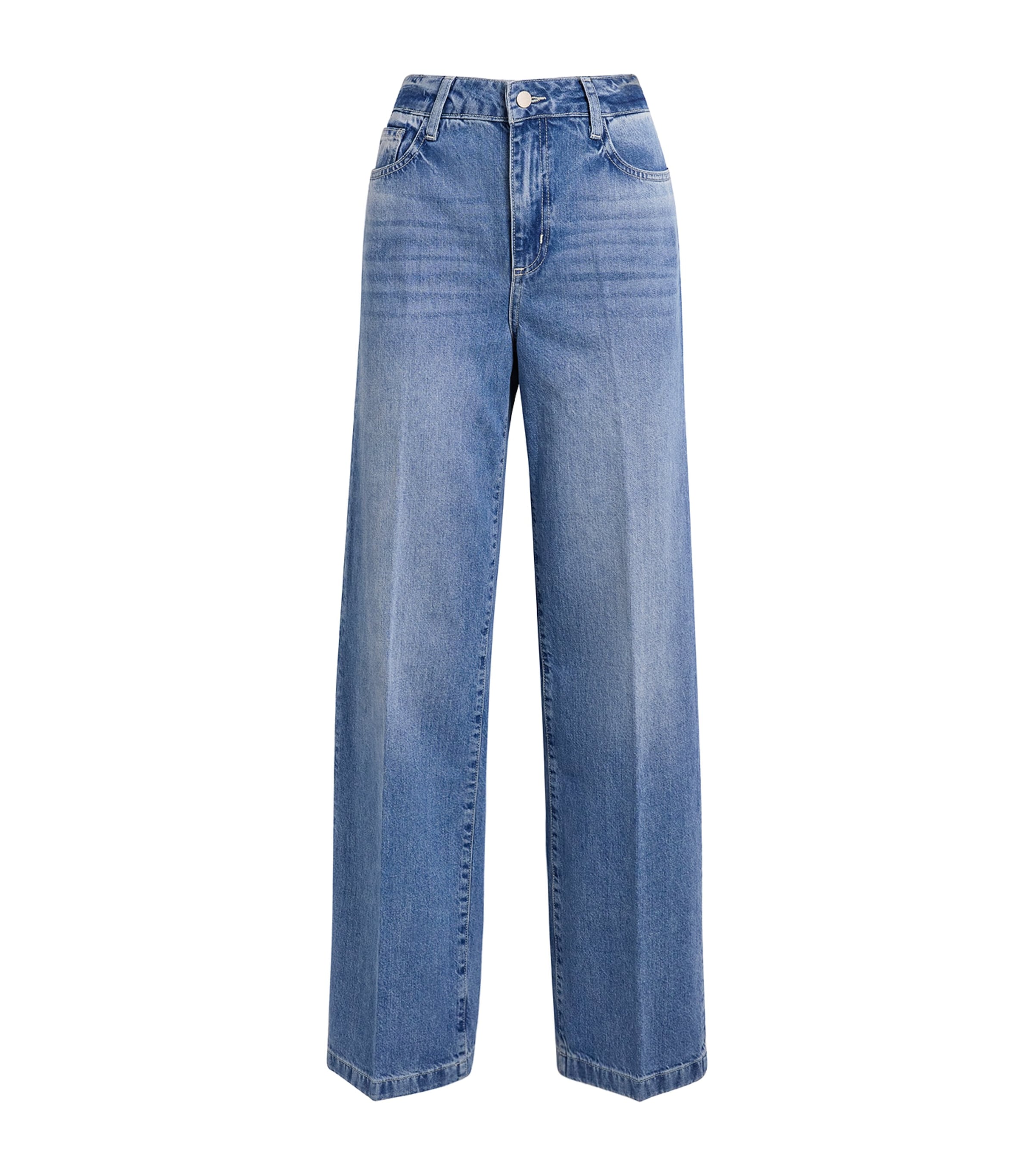 L'Agence Womens Scottie Wide-Leg Jeans Grnt Grant Image 1