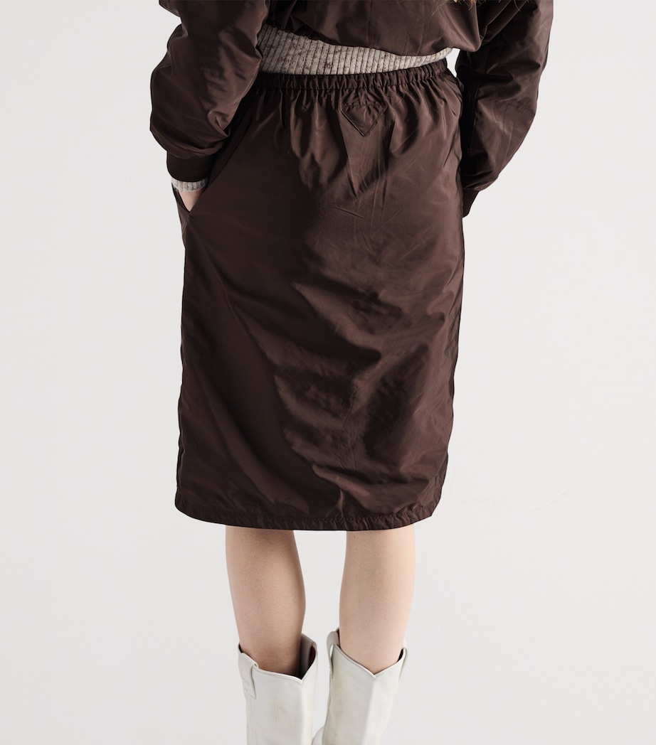 Cotton and Re-Nylon Reversible Midi Skirt F0192 Image 6