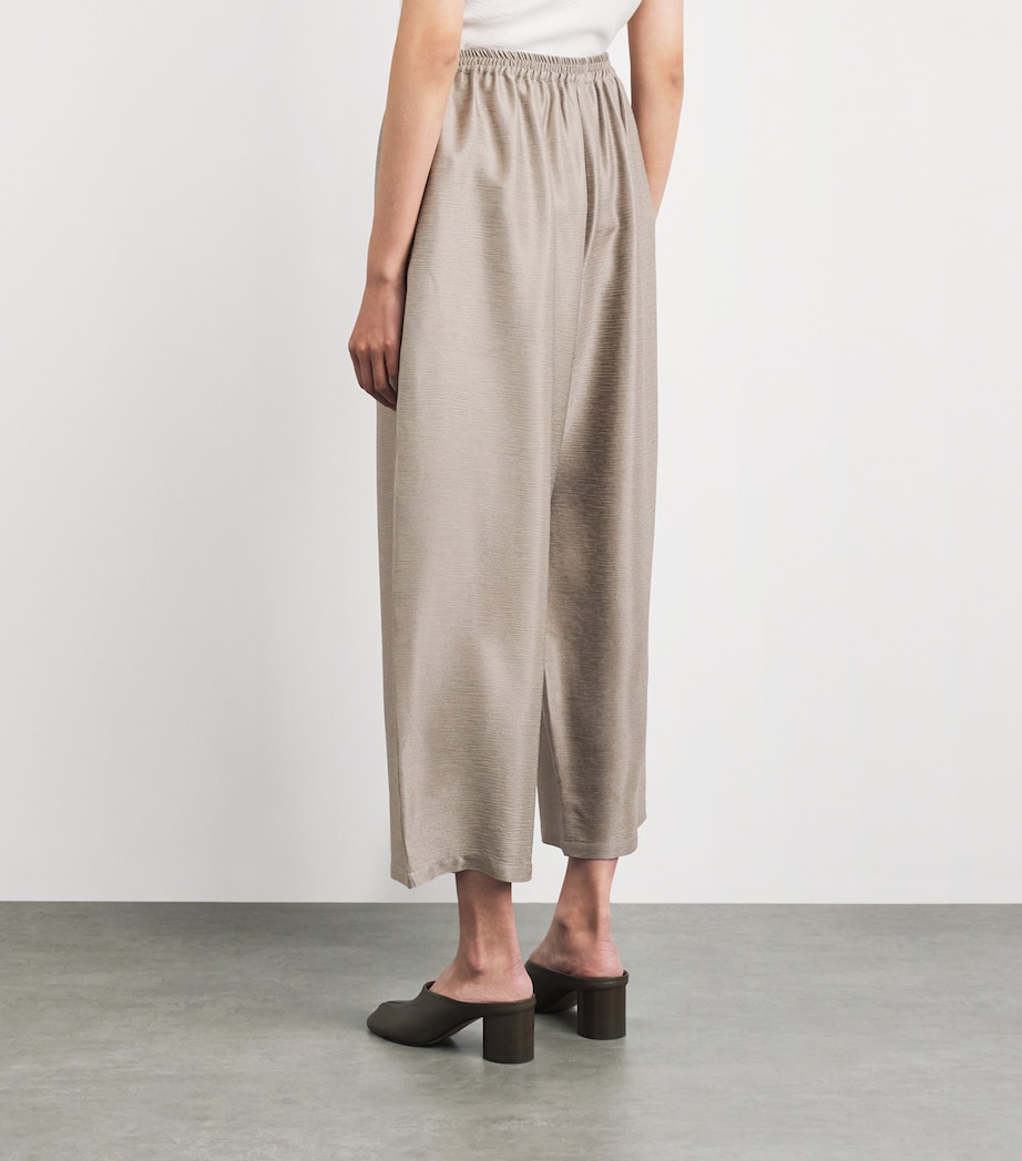 Eskandar Womens Silk Japanese Trousers Stone Image 5