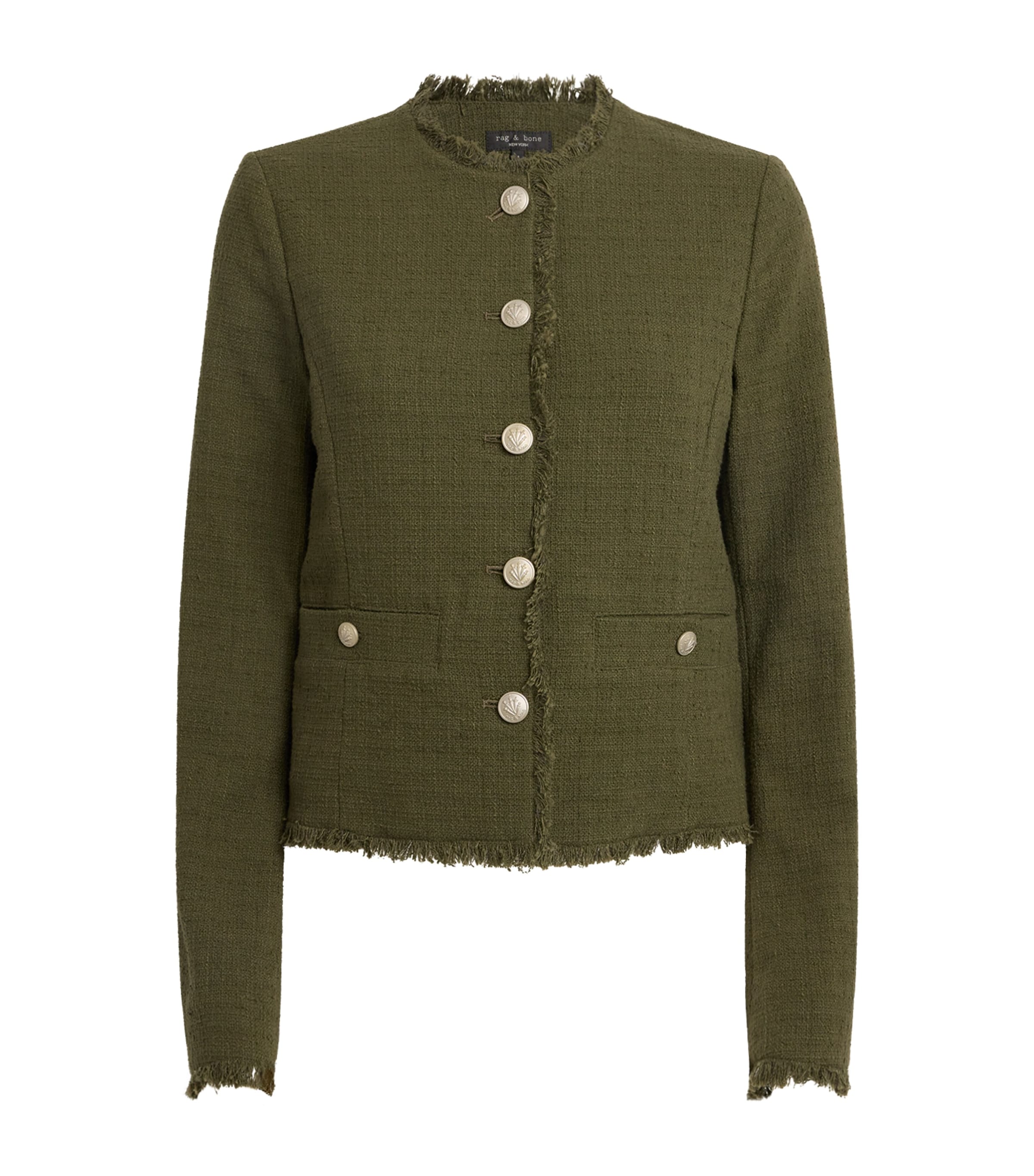 Shop Rag & Bone Tweed Carmen Blazer In Green