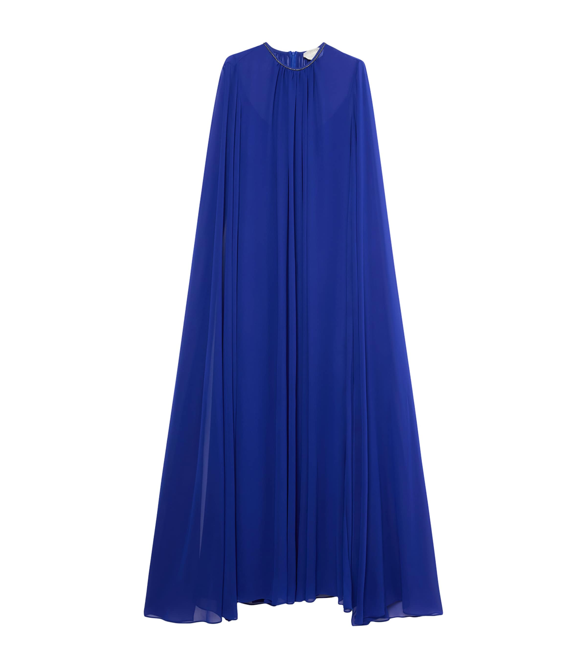 Marina Rinaldi Womens Chiffon Cape Maxi Dress Cornflower Blue Image 1