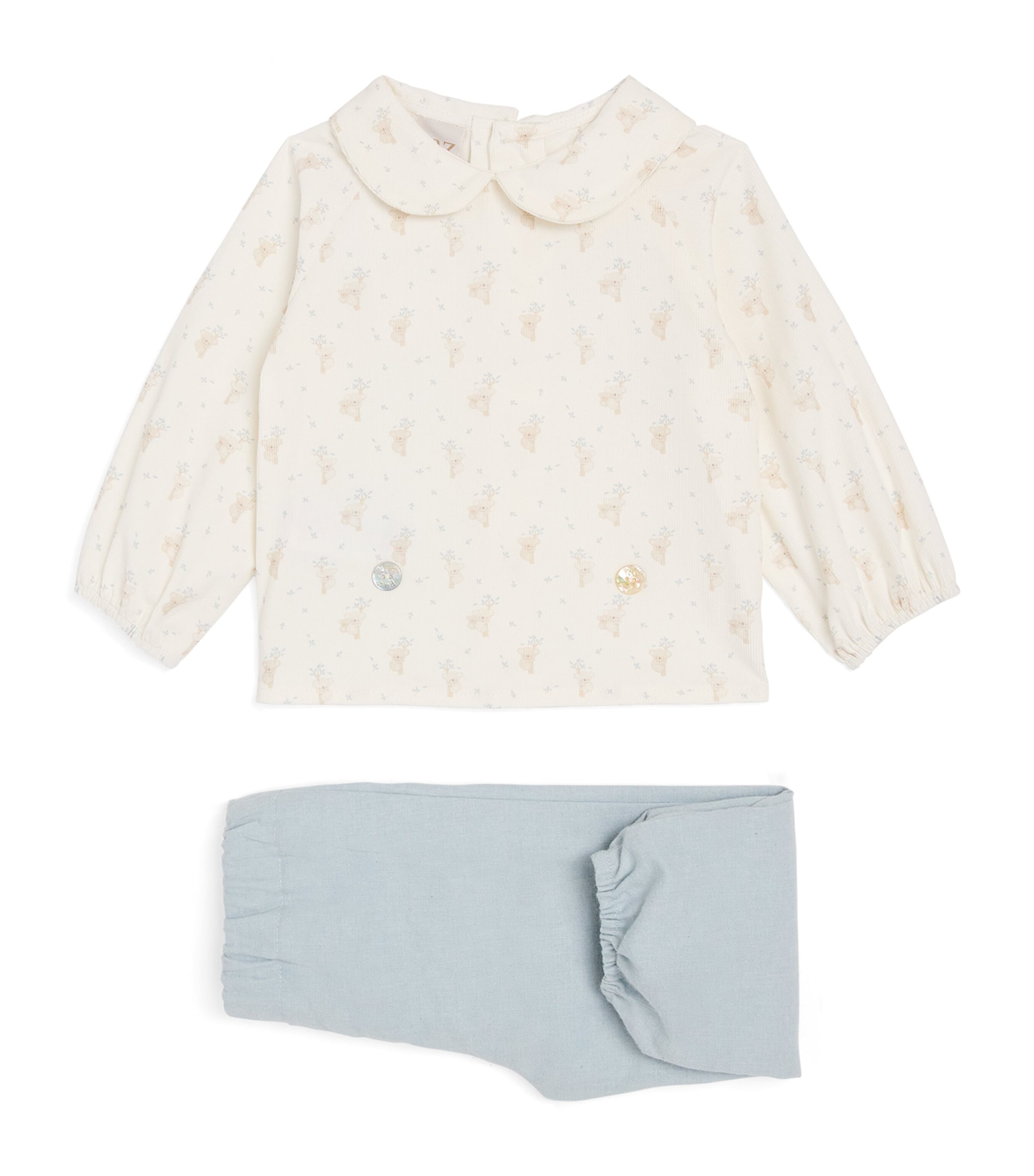 Paz Rodriguez Cotton Koala Blouse and Trousers Set (9 Months) Image 1