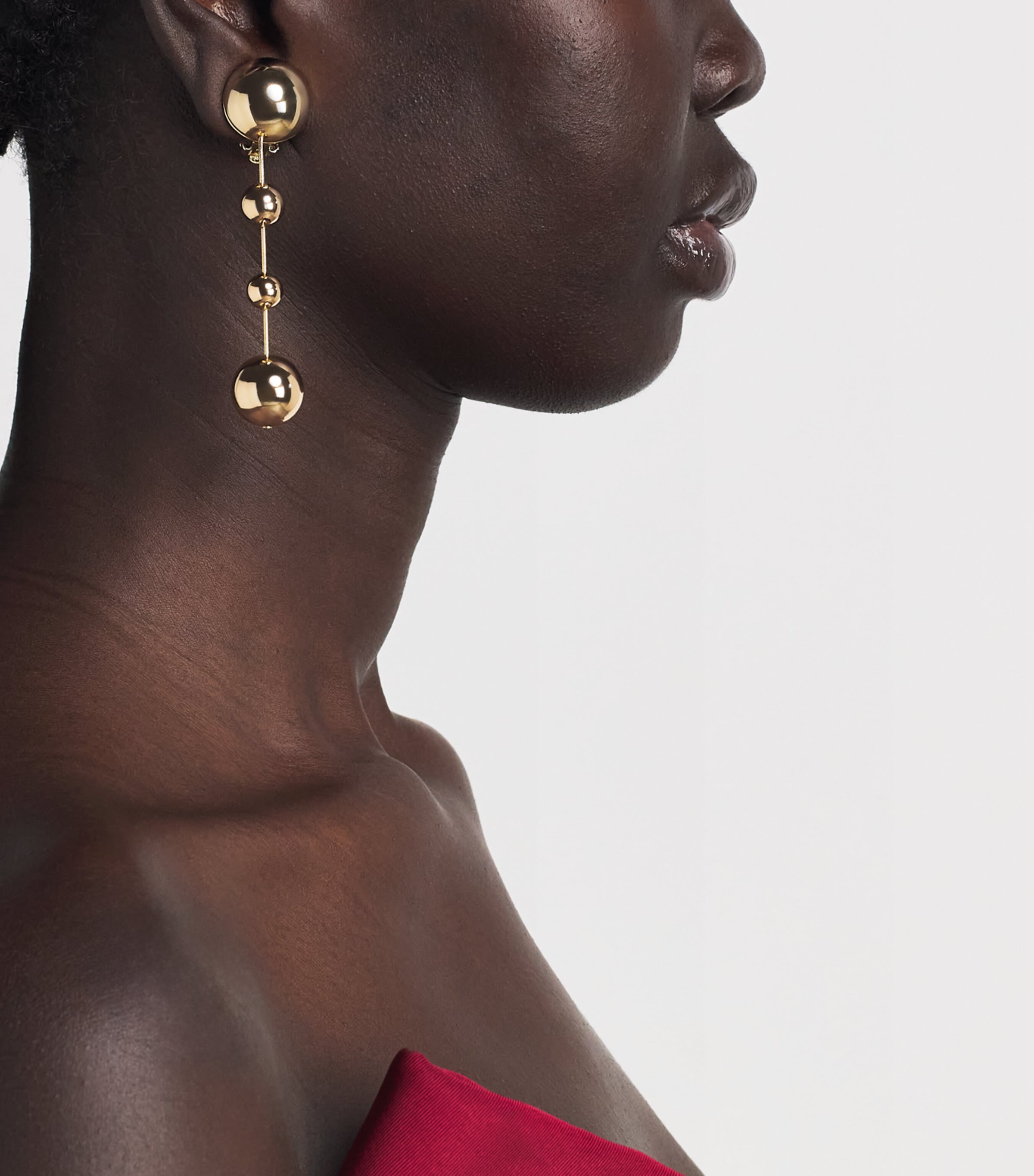 Carolina Herrera Sphere Drop Earrings Gold Image 2