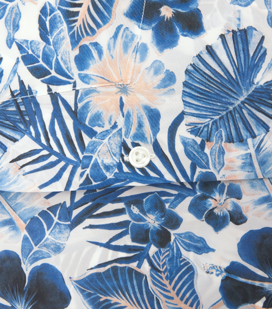 Vilebrequin Mens Island Flowers Printed Shirt Blanc Image 6