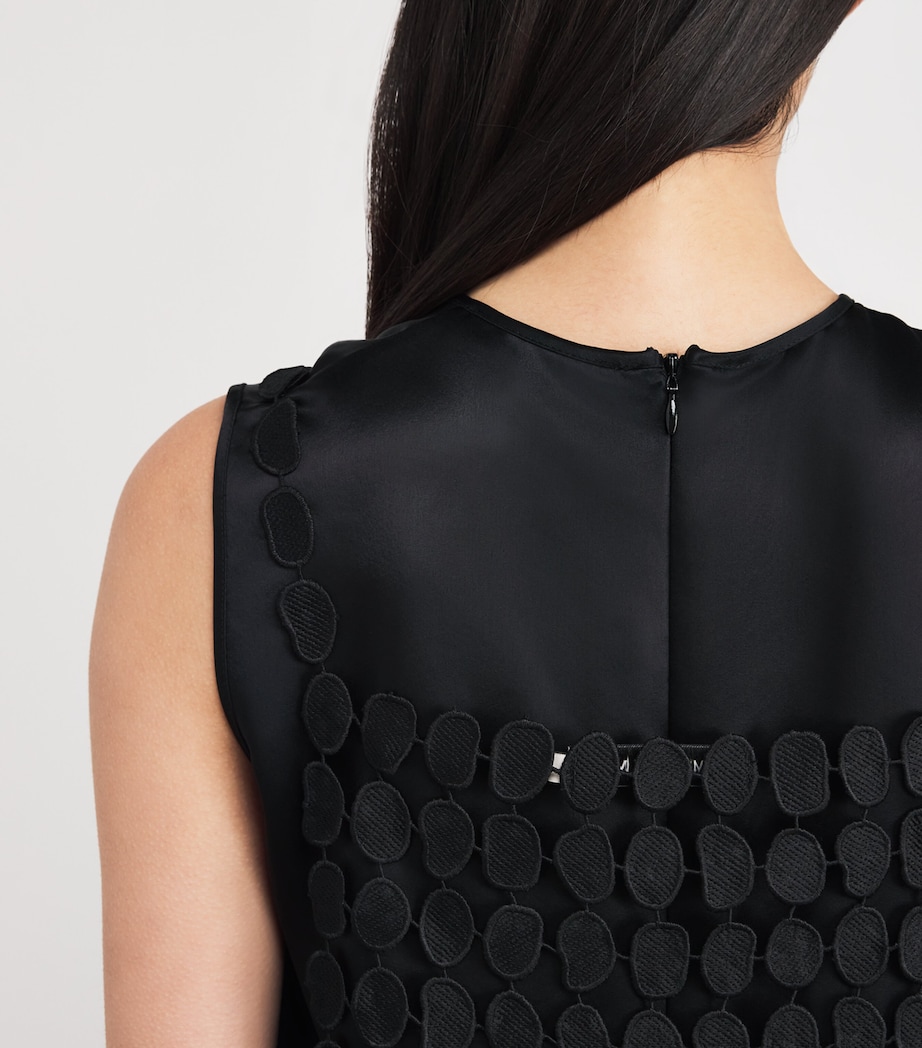 Lace Orlo Mini Dress DBLK BLACK Image 6