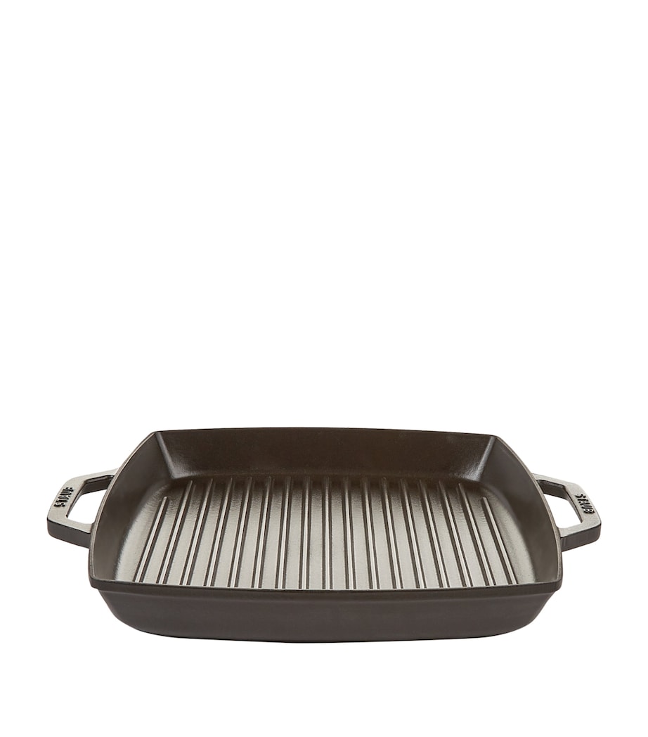 Black Double Handle Square Grill (33cm x 33cm) BLACK Image 1