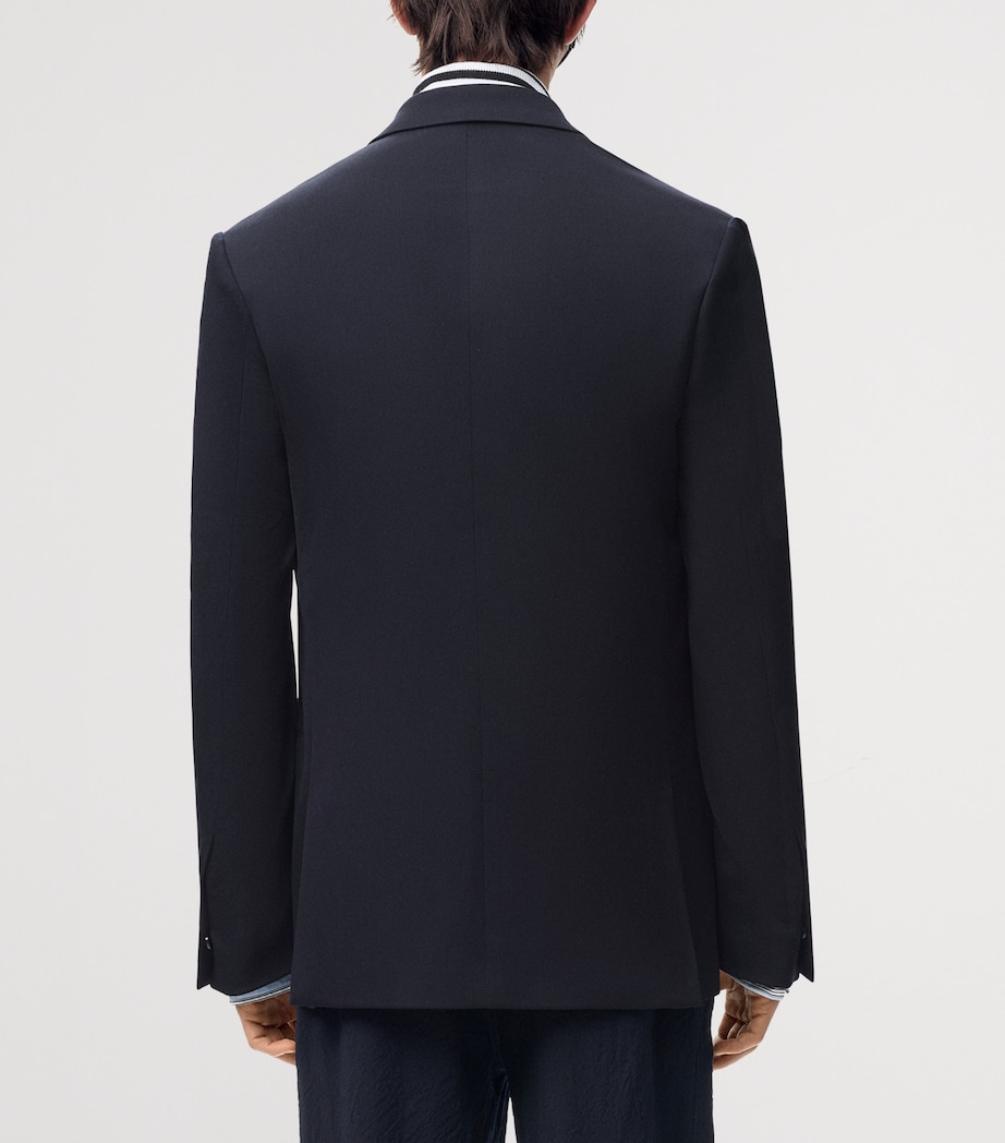 LOEWE Mens Double-Breasted Jacket with Cuffs Dark Navy Blue Image 3