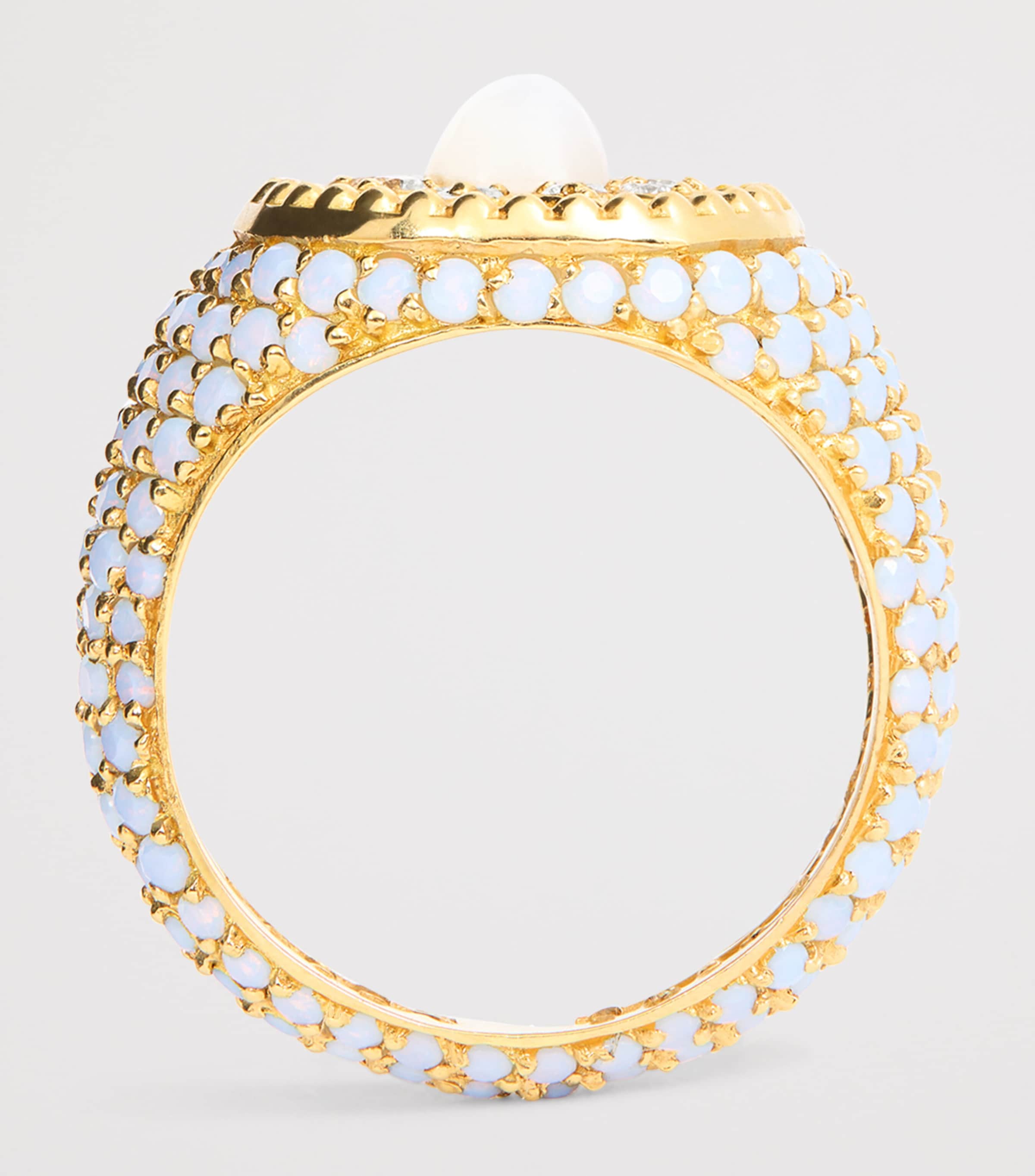 L'ATELIER NAWBAR Yellow Gold, Diamond and Mother-of-Pearl Cosmic Love Ring Yellow Gold Image 3