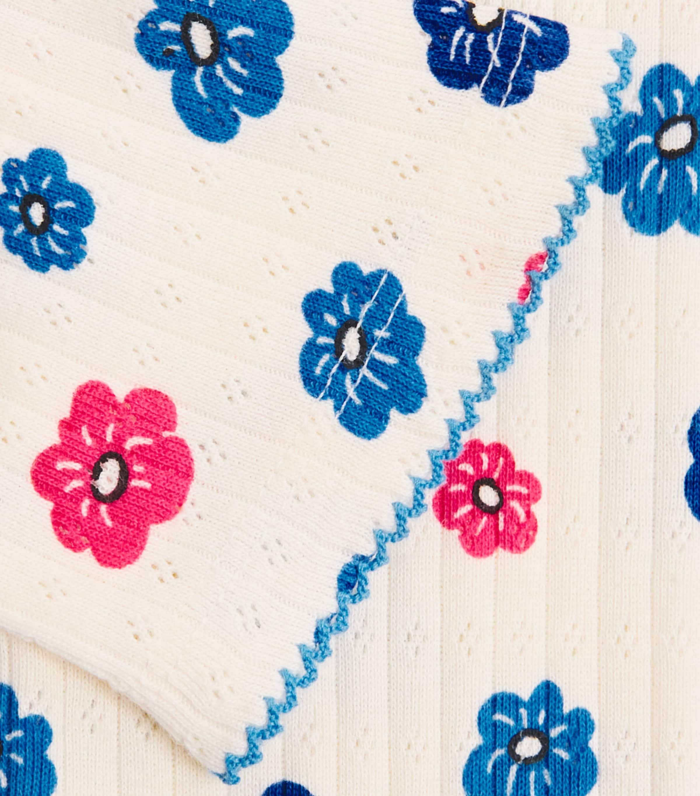 Mini Rodini Pointelle Jersey Floral Leggings (3-11 Years) Image 4