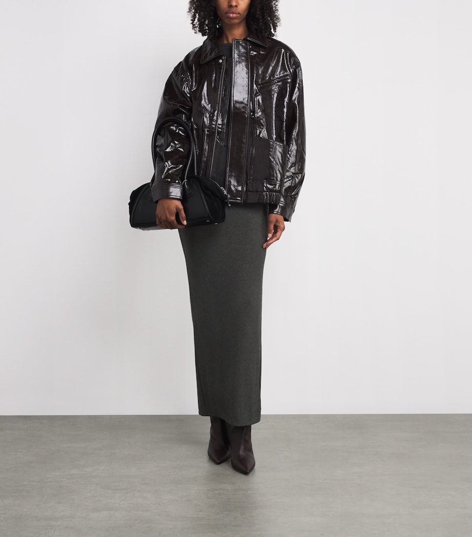 Ribbed Emma Maxi Skirt HEATHER CHARCOAL CHA Image 2