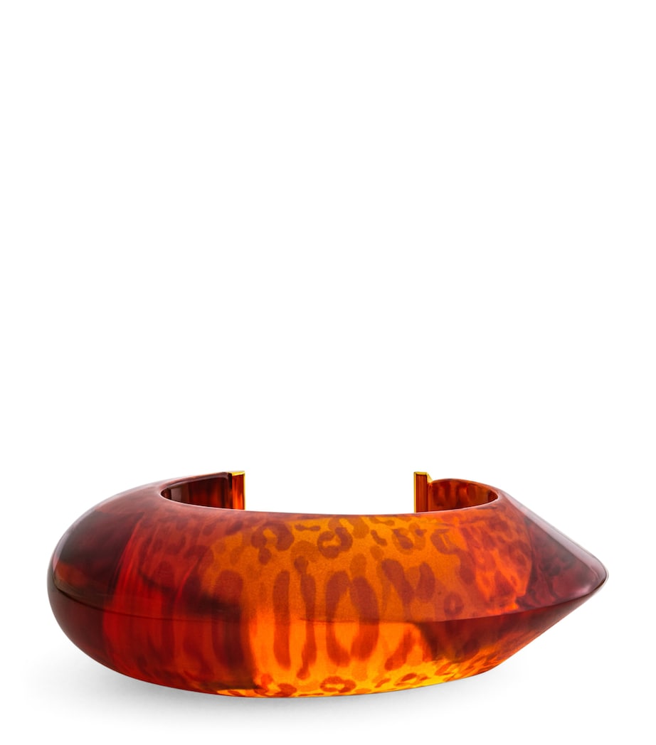 Alaïa Medium Edge Cuff Bracelet Brown Image 1
