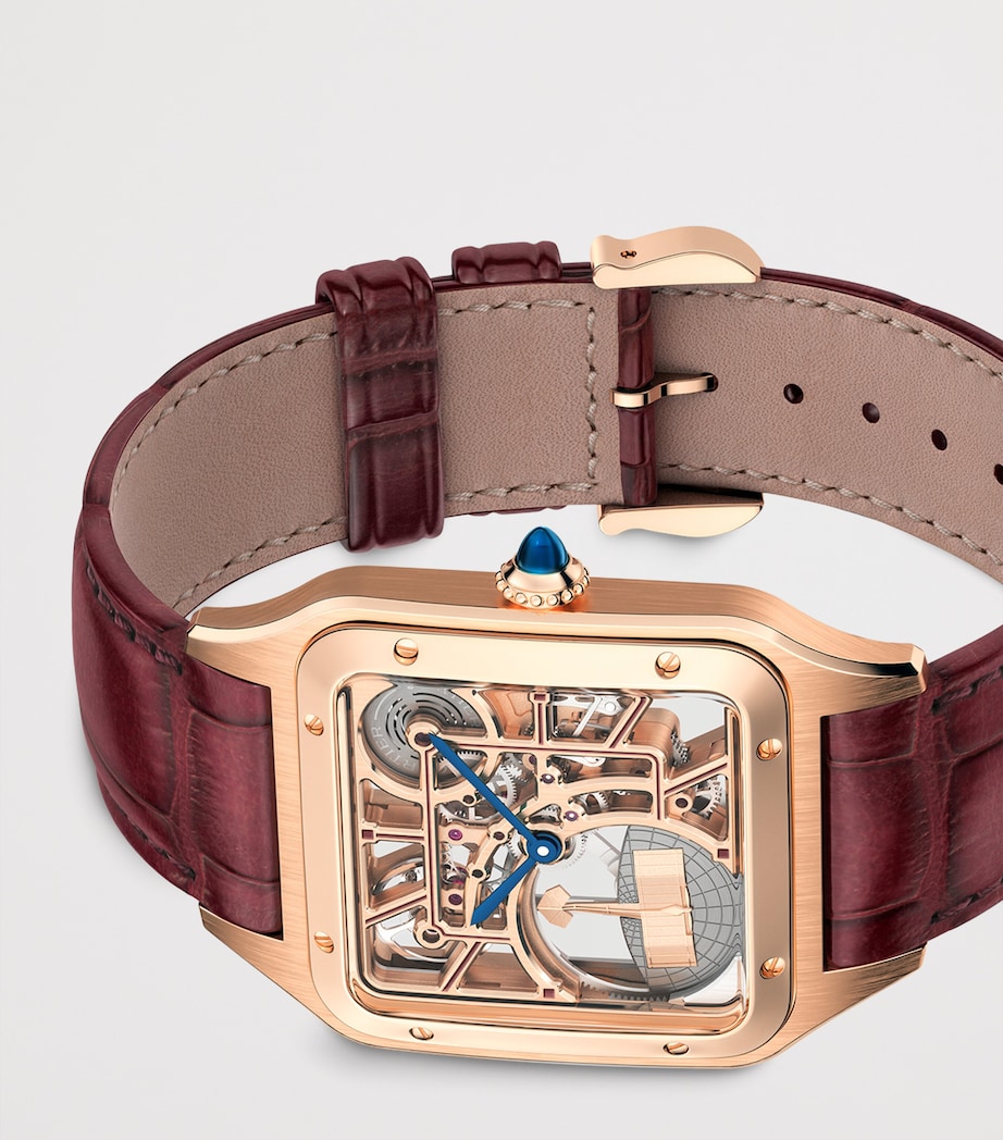 Rose Gold Santos-Dumont Skeleton Watch 31mm ROSE GOLD Image 4
