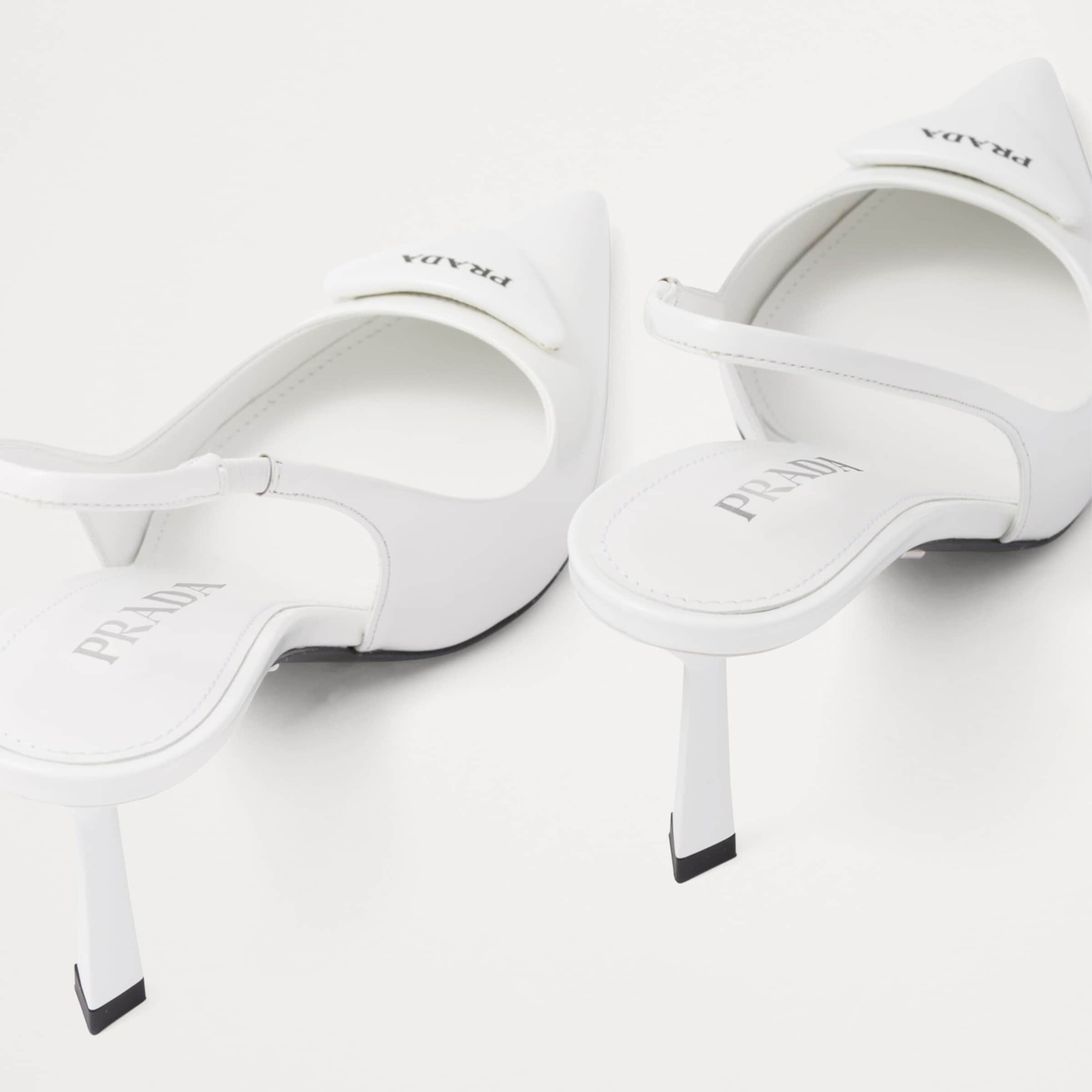 Brushed Leather Slingback Pumps 75 F0009 Image 6