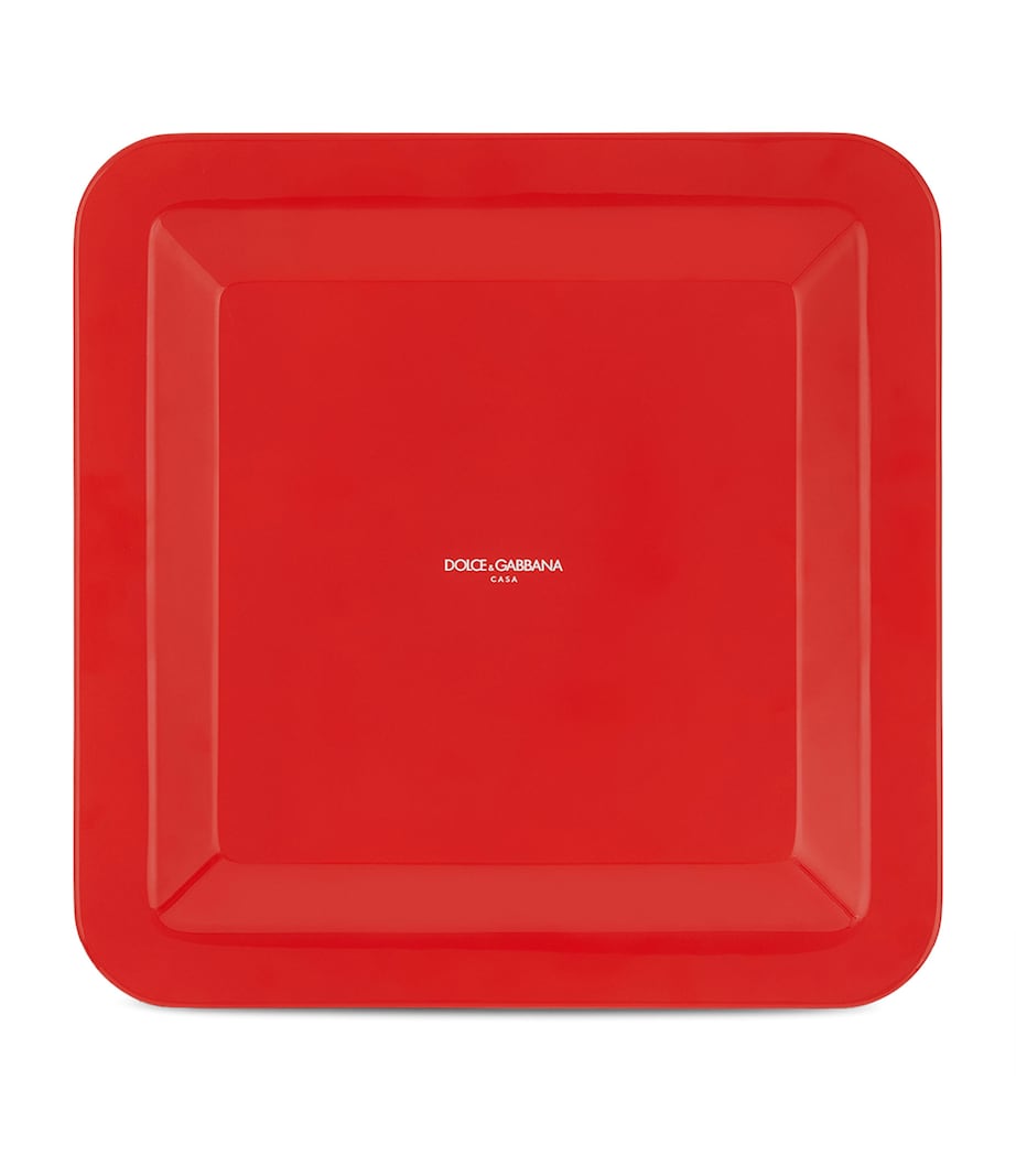 Dolce&Gabbana Casa Wooden Carretto Tray Multicolor Car Image 2