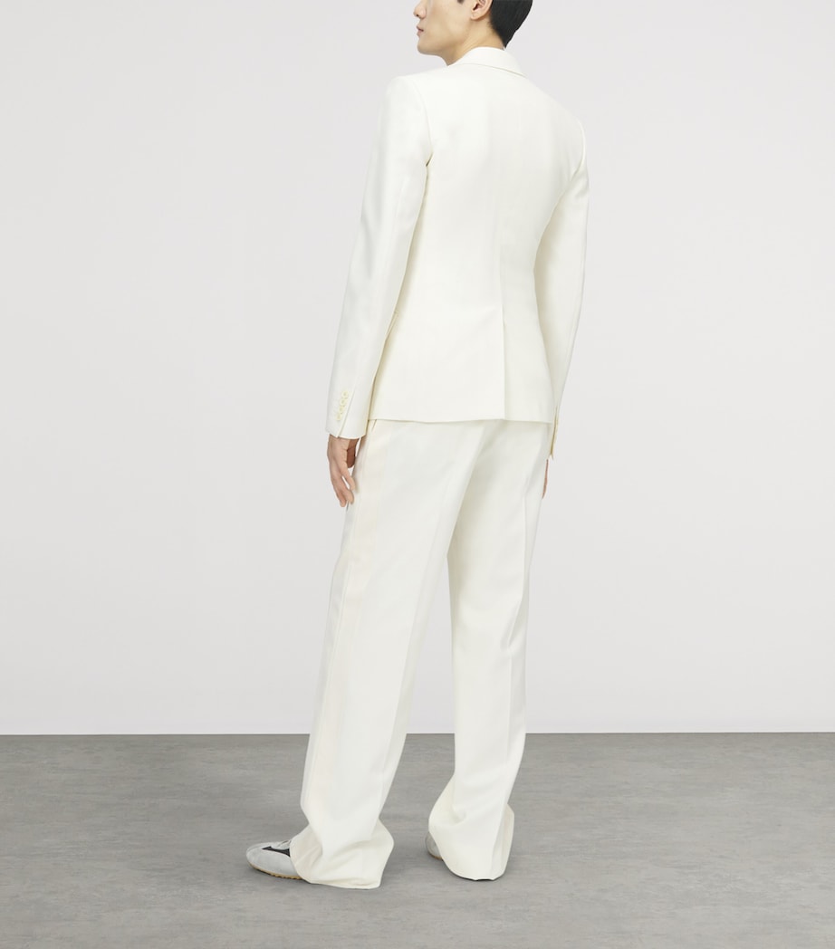 McQueen Mens Wool Pleated Blazer Image 4