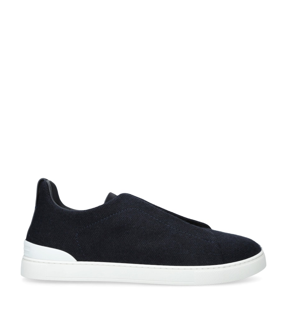 Cashmere Triple Stitch Sneakers NAVY Image 1