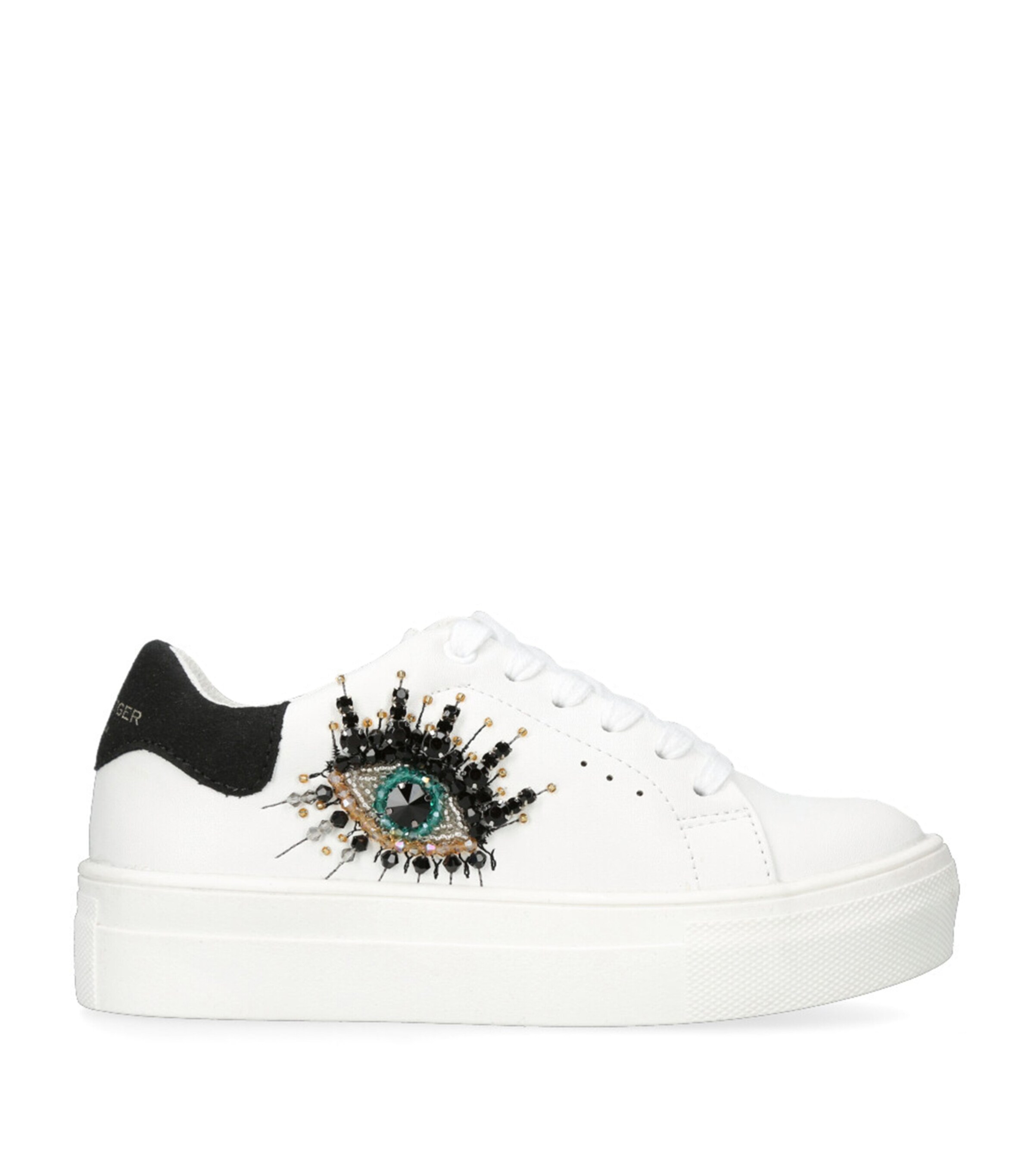 Kurt Geiger London Leather Mini Laney Eye Sneakers White Image 3
