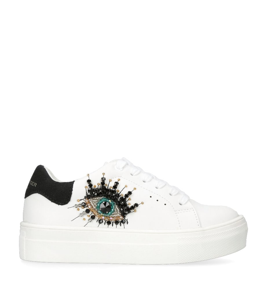Kurt Geiger London Leather Mini Laney Eye Sneakers White Image 3