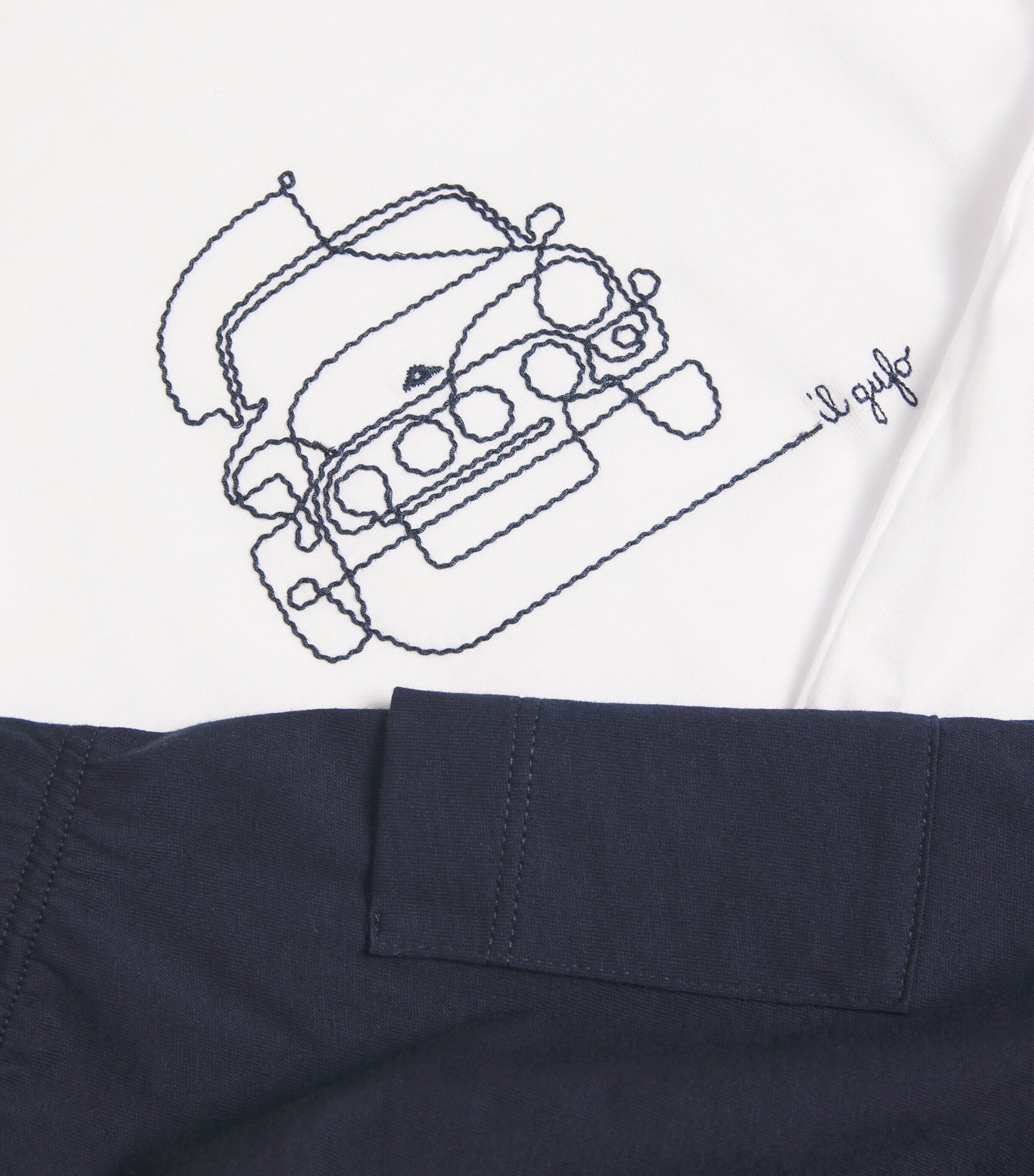 Il Gufo Cotton Car T-Shirt and Shorts Set (6-36 Months) Blue Image 4