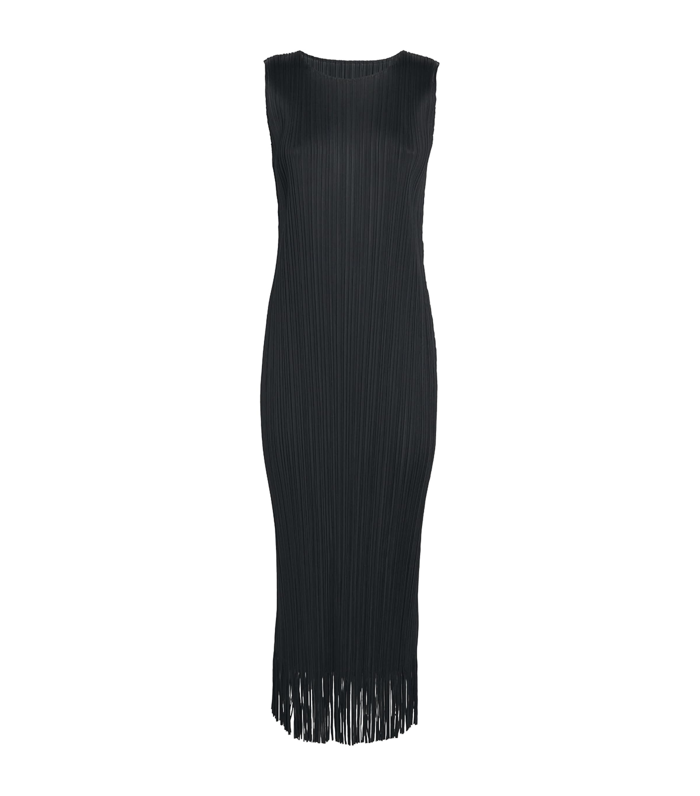 Pleats Please Issey Miyake Black Wave Midi Dress | Harrods US