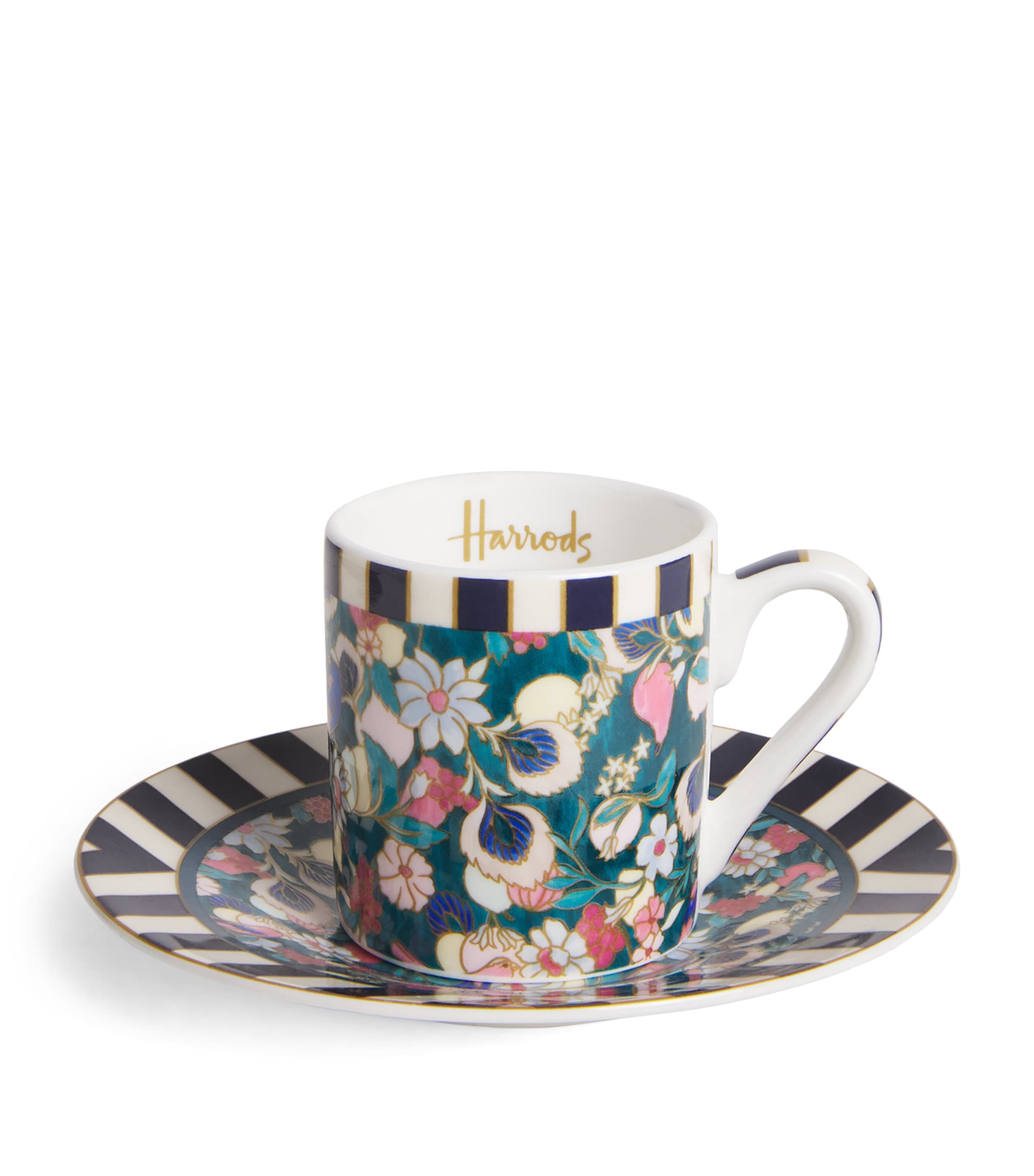 Harrods Bone China Enchanted Emporium Botanical Espresso Cup and Saucer