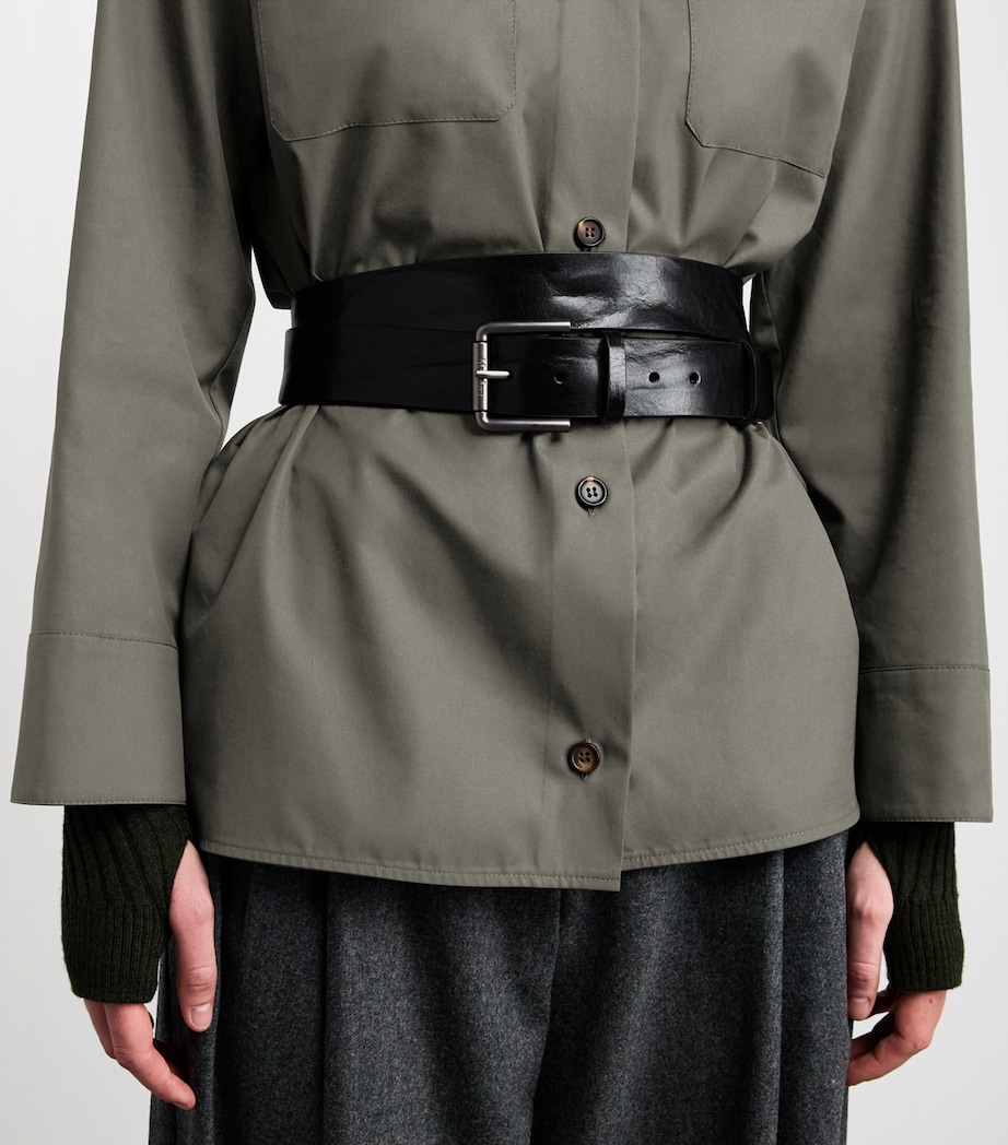 Cotton Twill Shirt GREEN Image 6