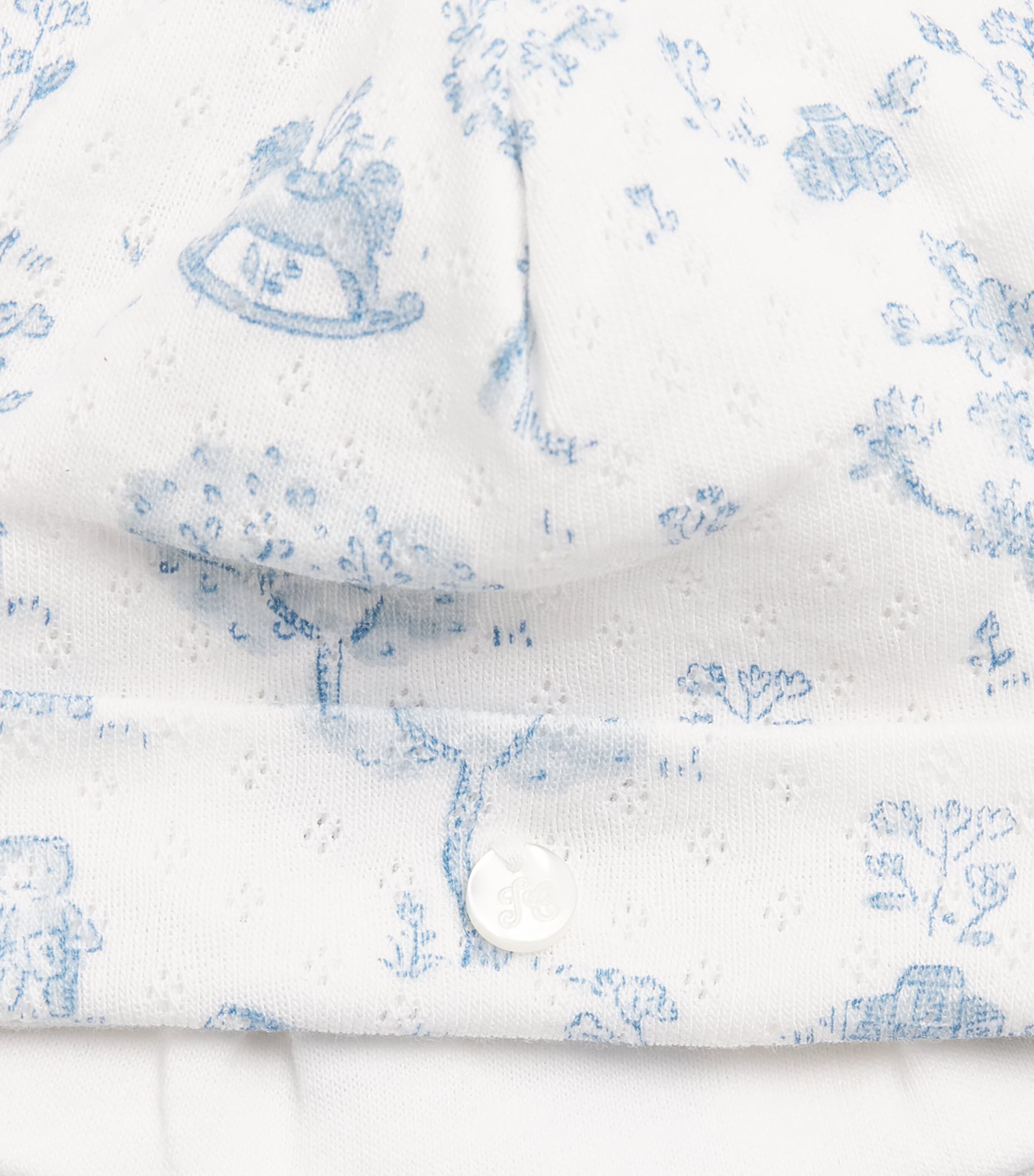 Cotton Printed Beanie 41BLEU CIEL Image 3