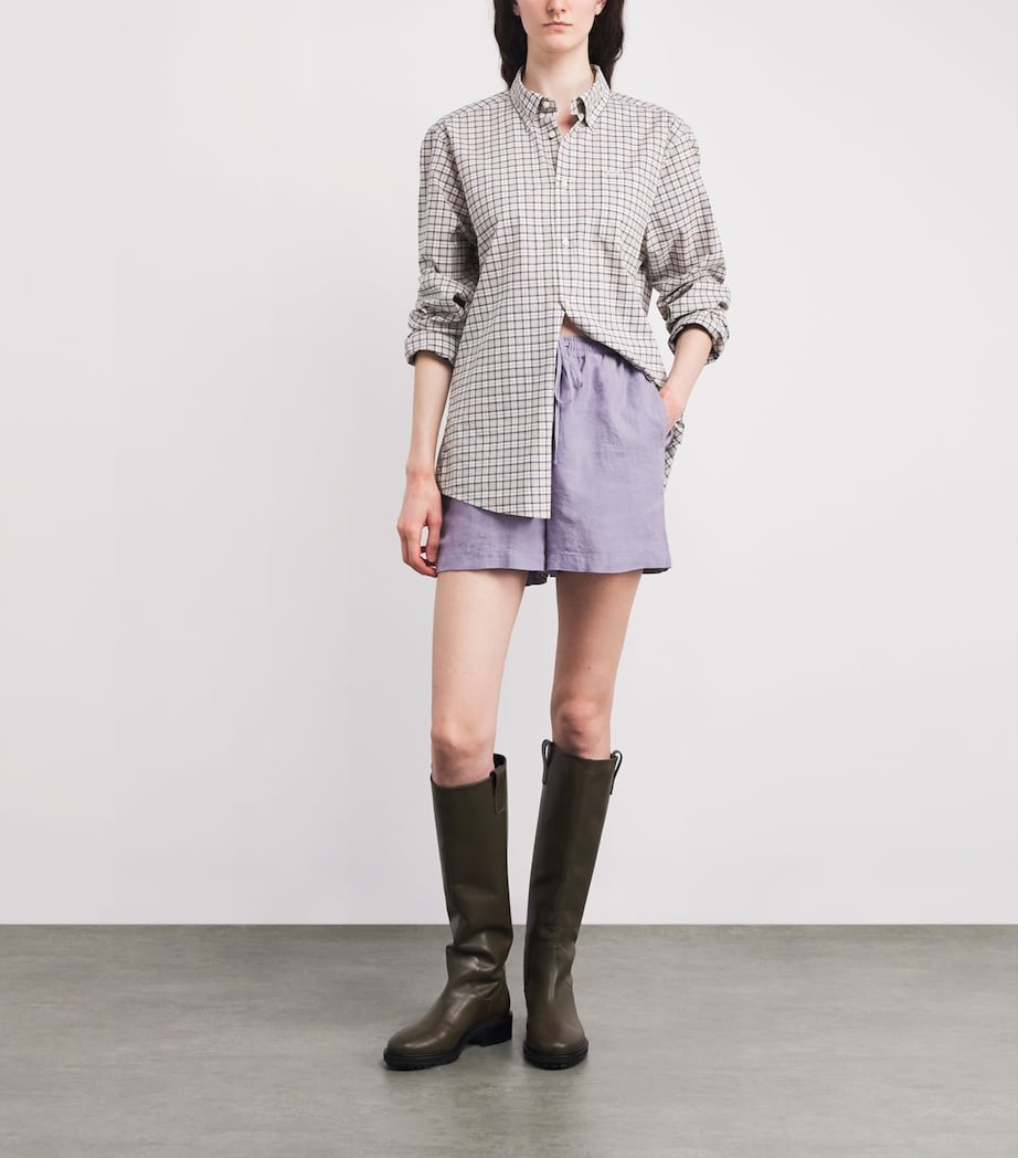 Linen Oakley Shorts HEATHER MIST Image 2