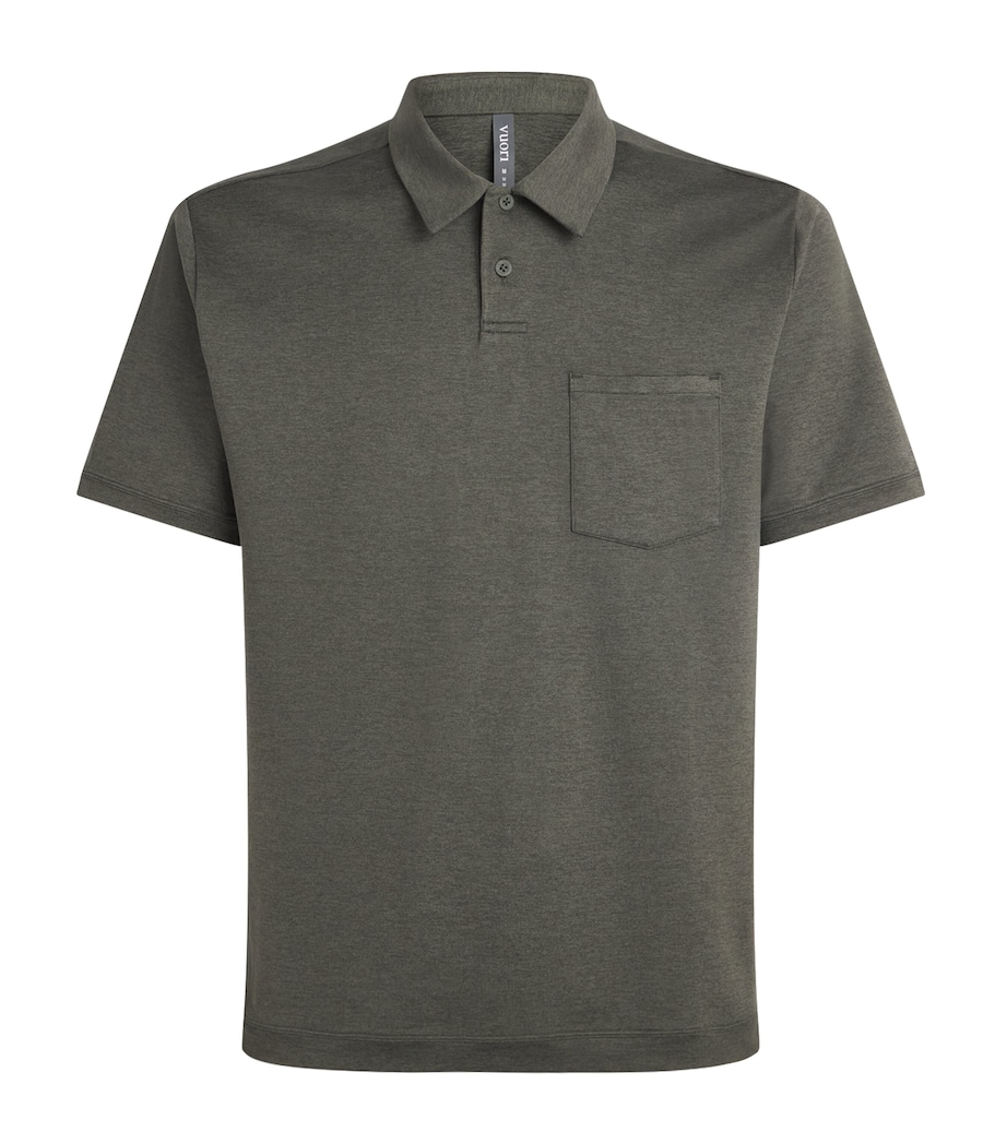 VUORI Mens Ponto Performance Polo Shirt Hta Army Heath Image 1