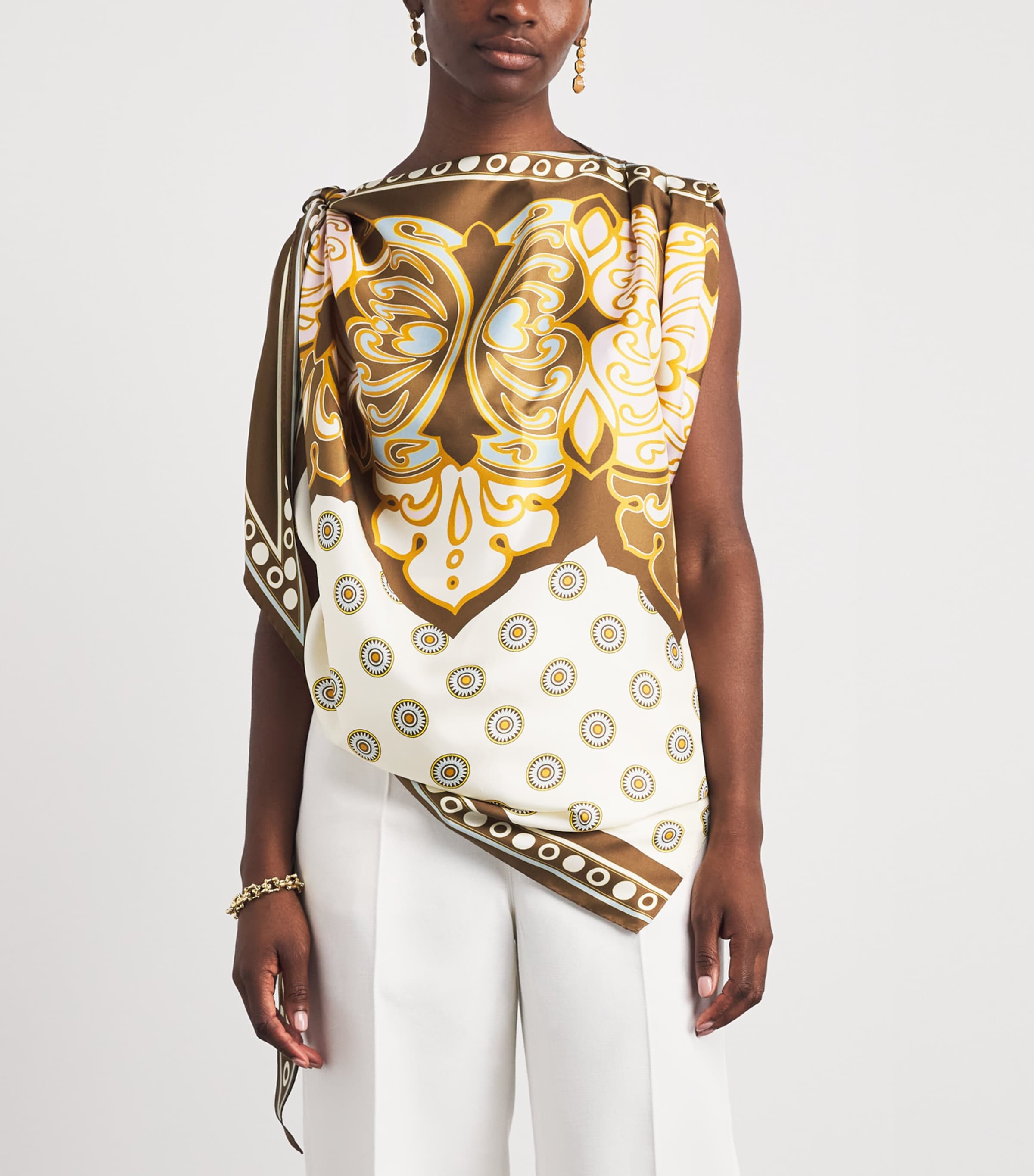 La Doublej Womens Silk Foulard Top Cocoon Image 4