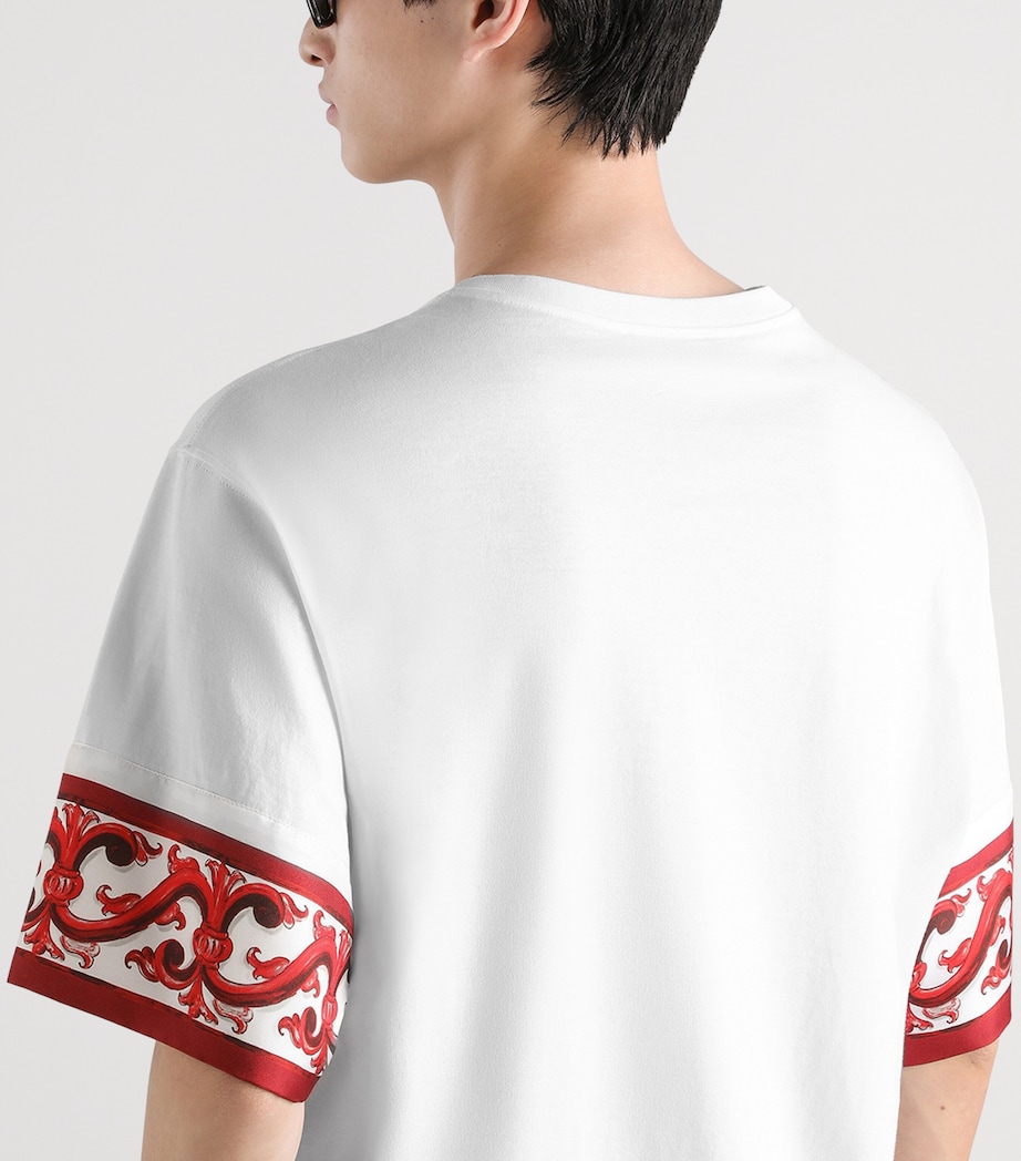 Dolce&Gabbana Mens Cotton-Silk Majolica Print T-Shirt Maiolica Ru Image 4