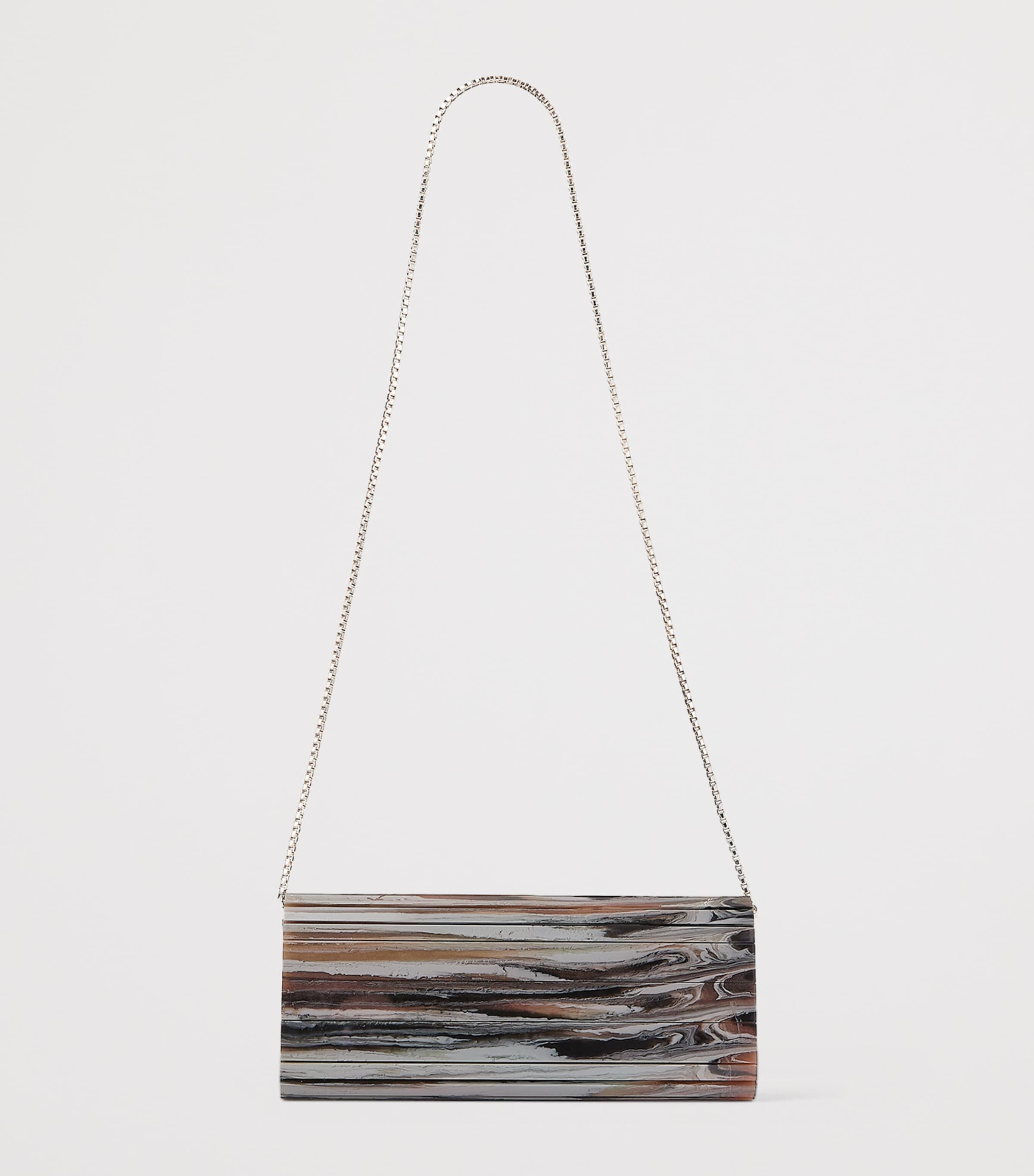 Jimmy Choo Sweetie Panelled Clutch Bag Grey Mix Image 4