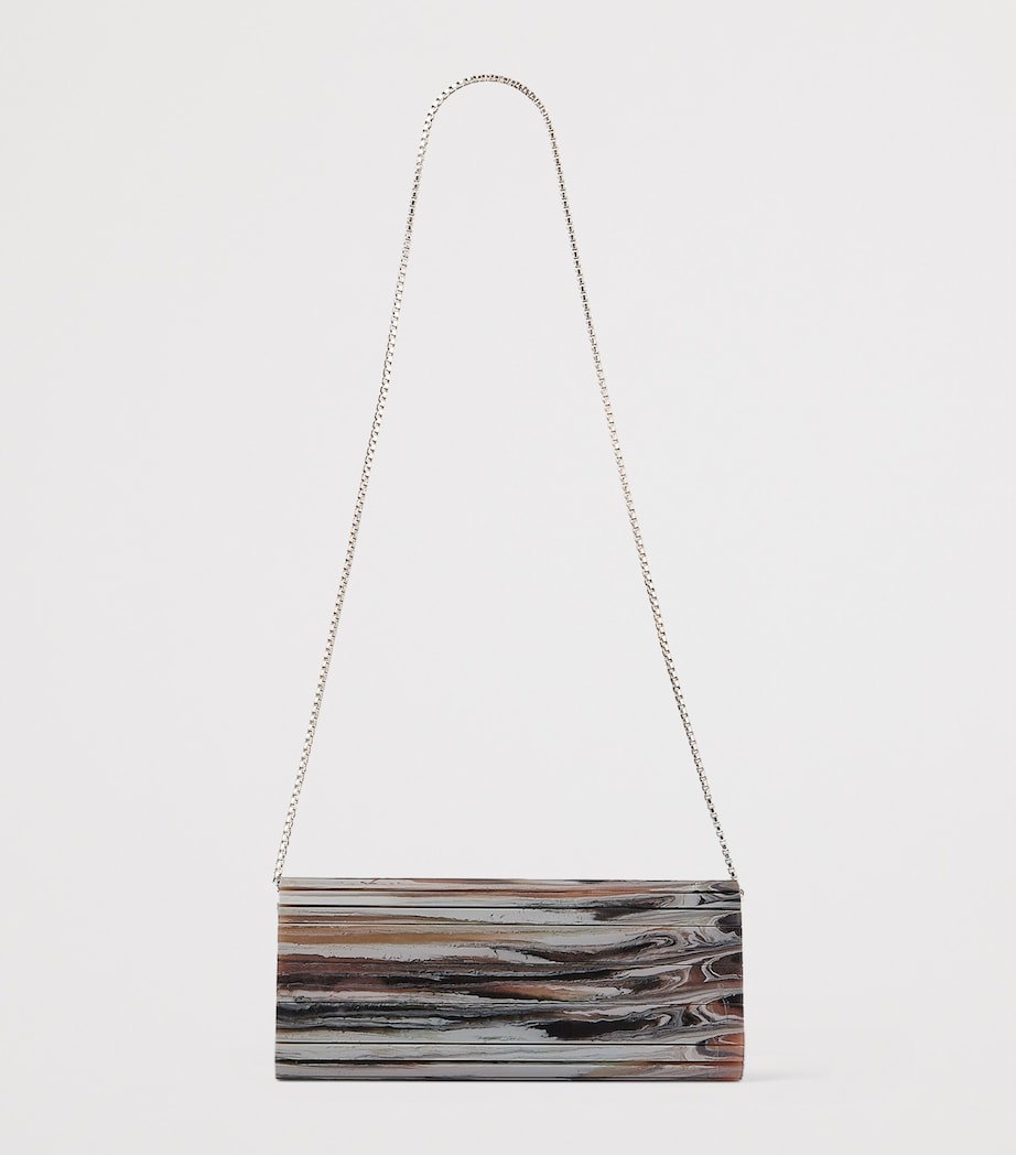 Jimmy Choo Sweetie Panelled Clutch Bag Grey Mix Image 4