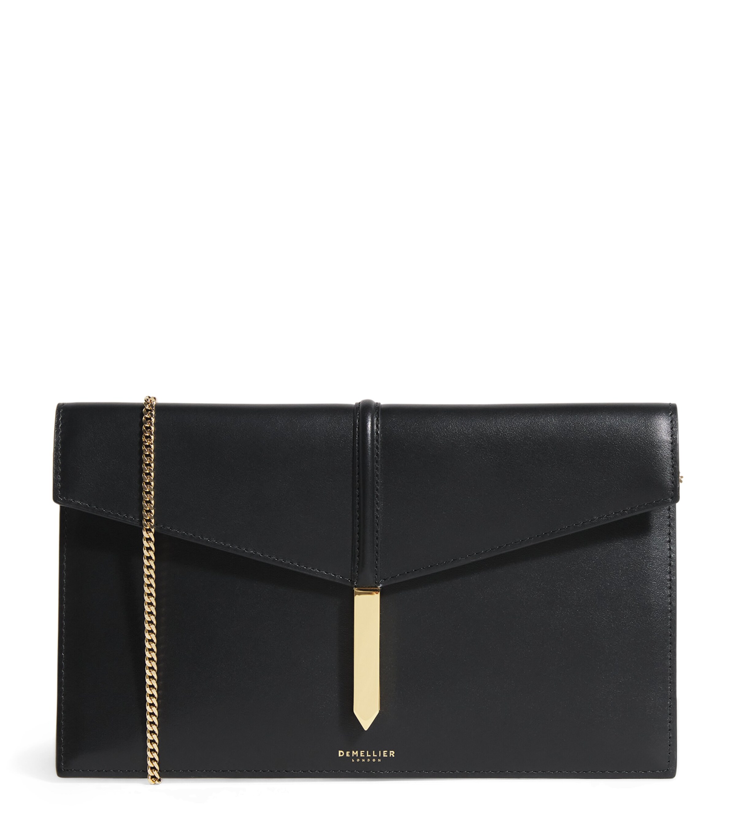 Demellier Leather Tokyo Clutch Bag Black Image 1