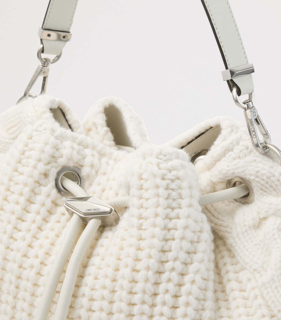 Bon Bon Cinch Wool Top-Handle Bag LATTE/ANTIQUE SILVER Image 3