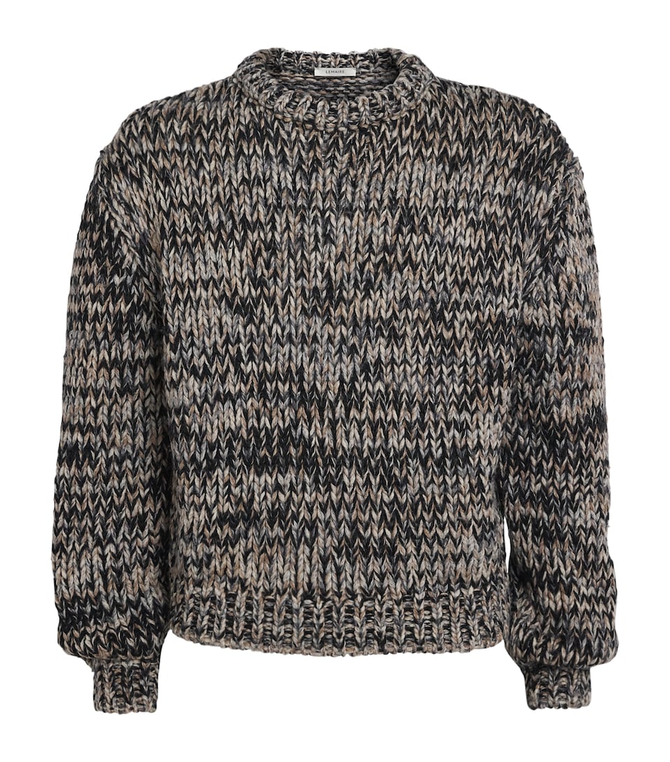 Wool-Blend Melange Sweater