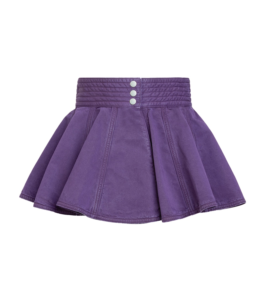 Alaïa Denim Peplum Belt Violet Image 2