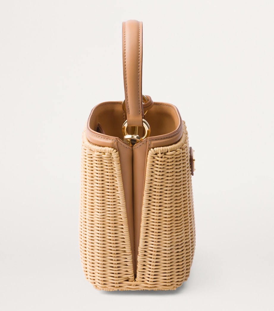 Mini Wicker Panier Top-Handle Bag F0018 Image 7
