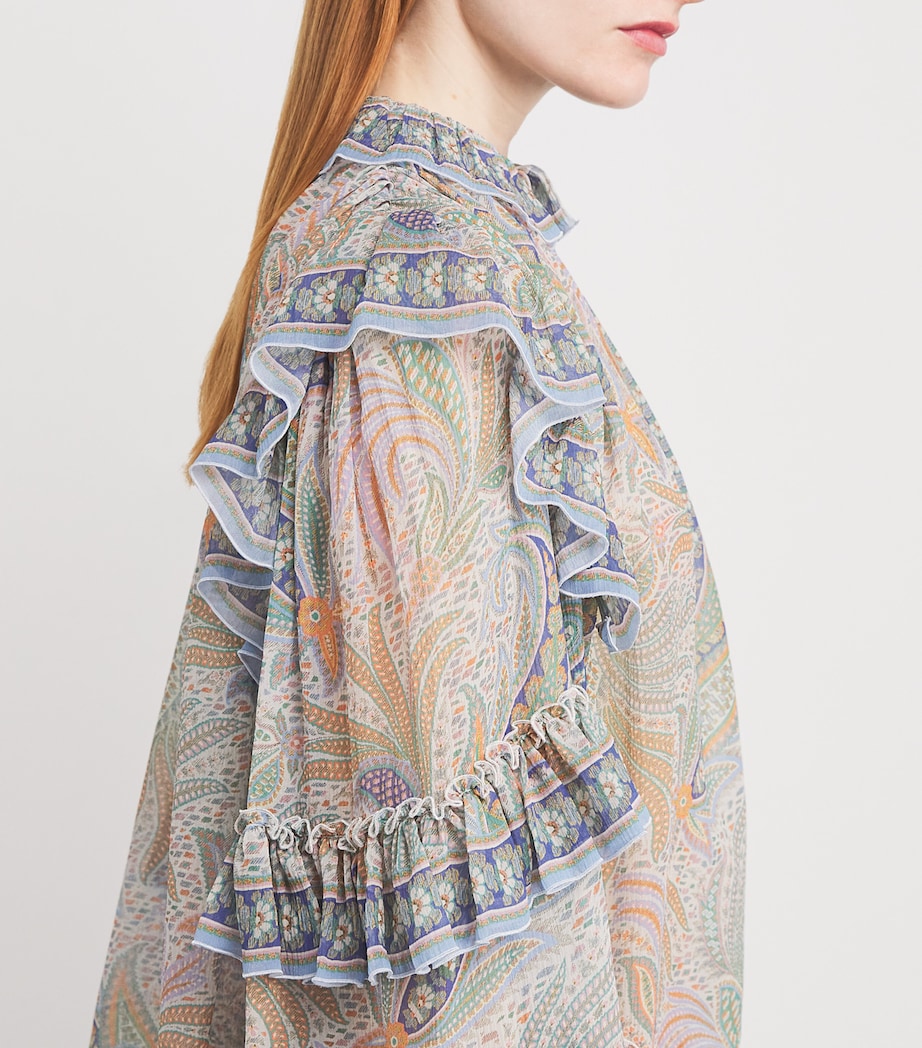 Silk Ruffle Blouse X0830 Image 6